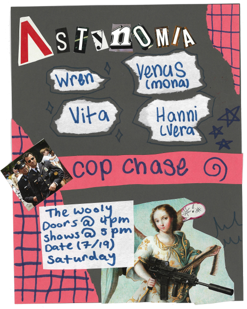 collage flyer for astynomia