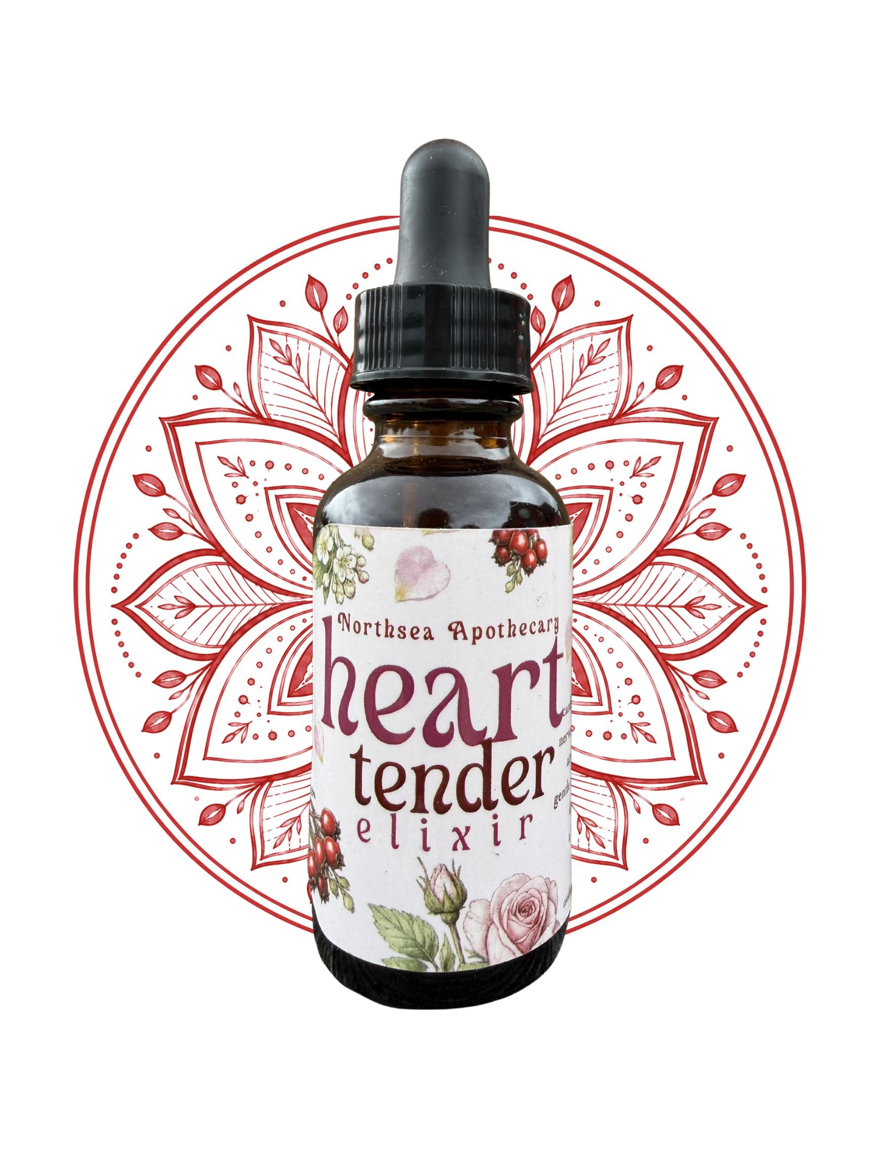 Heart Tender 2.0: hawthorn, linden, rosehip & rose elixir