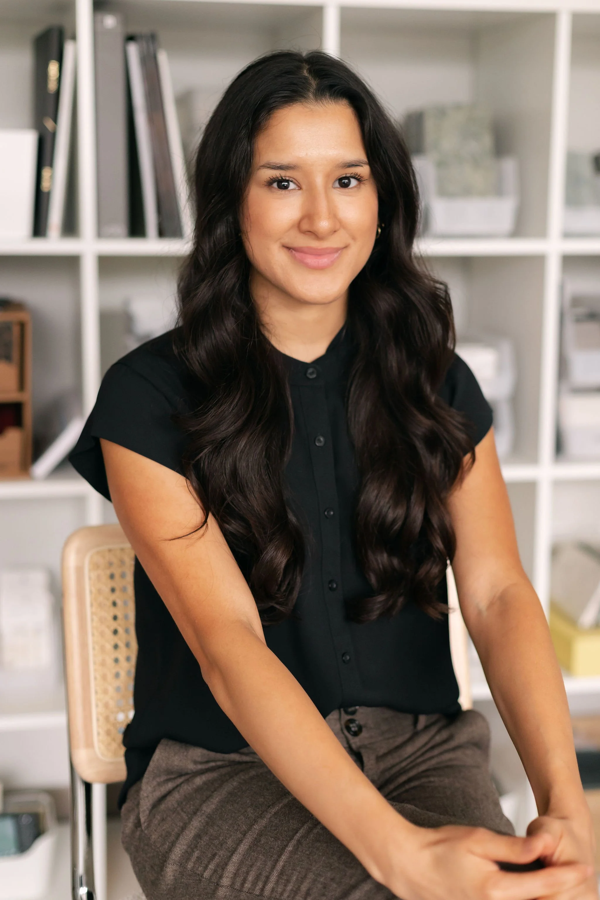 Brianna Cartagena, Interior Designer at Paige Studio, photographed in the firm’s Dallas design studio.