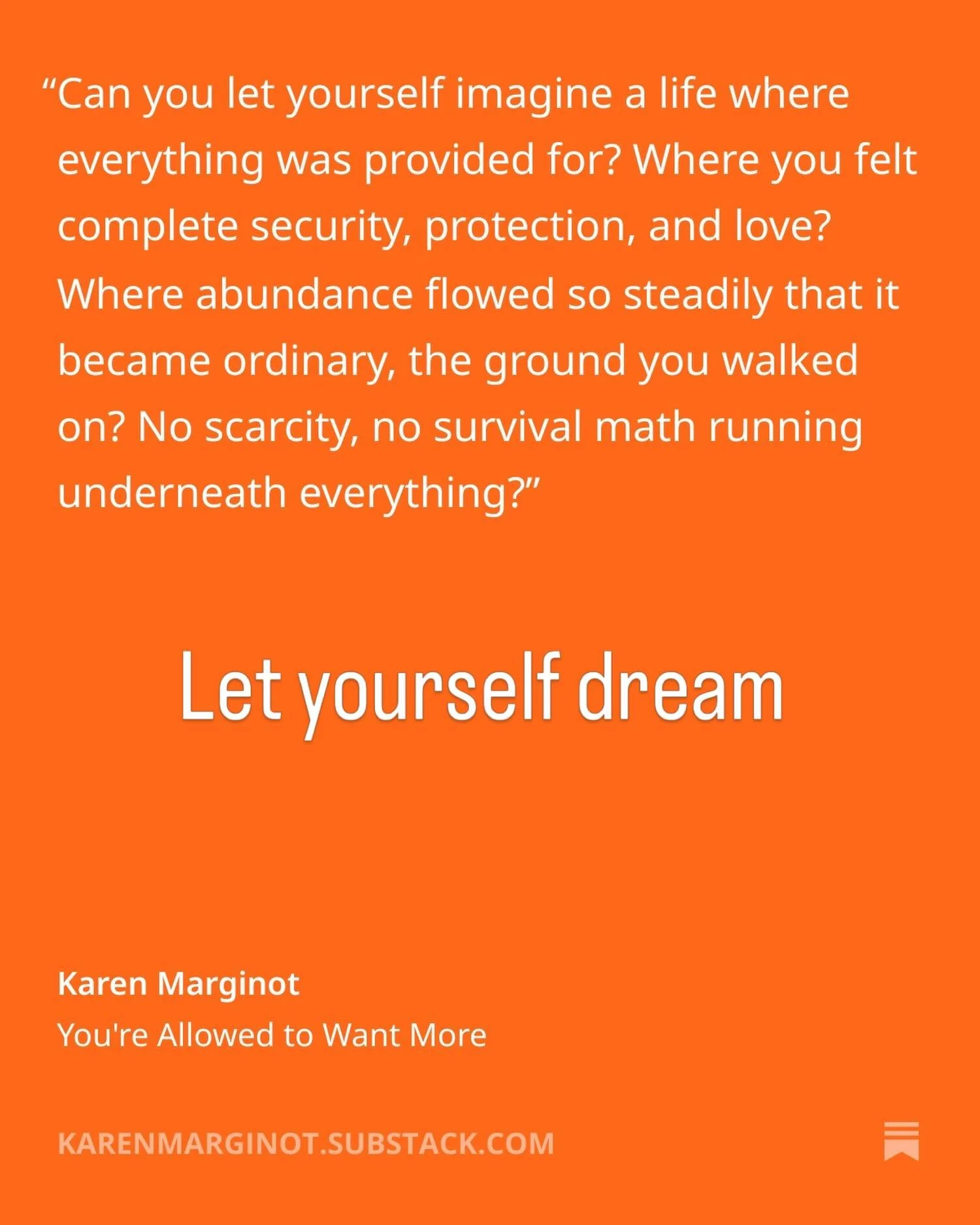 Sometimes it&rsquo;s scarier to think about receiving than to think about hustling, pushing, striving for more. That&rsquo;s the capitalistic conditioning. What would it be like to fully receive? 

#dreambigger #abundance #joy #peacefulmindpeacefulli