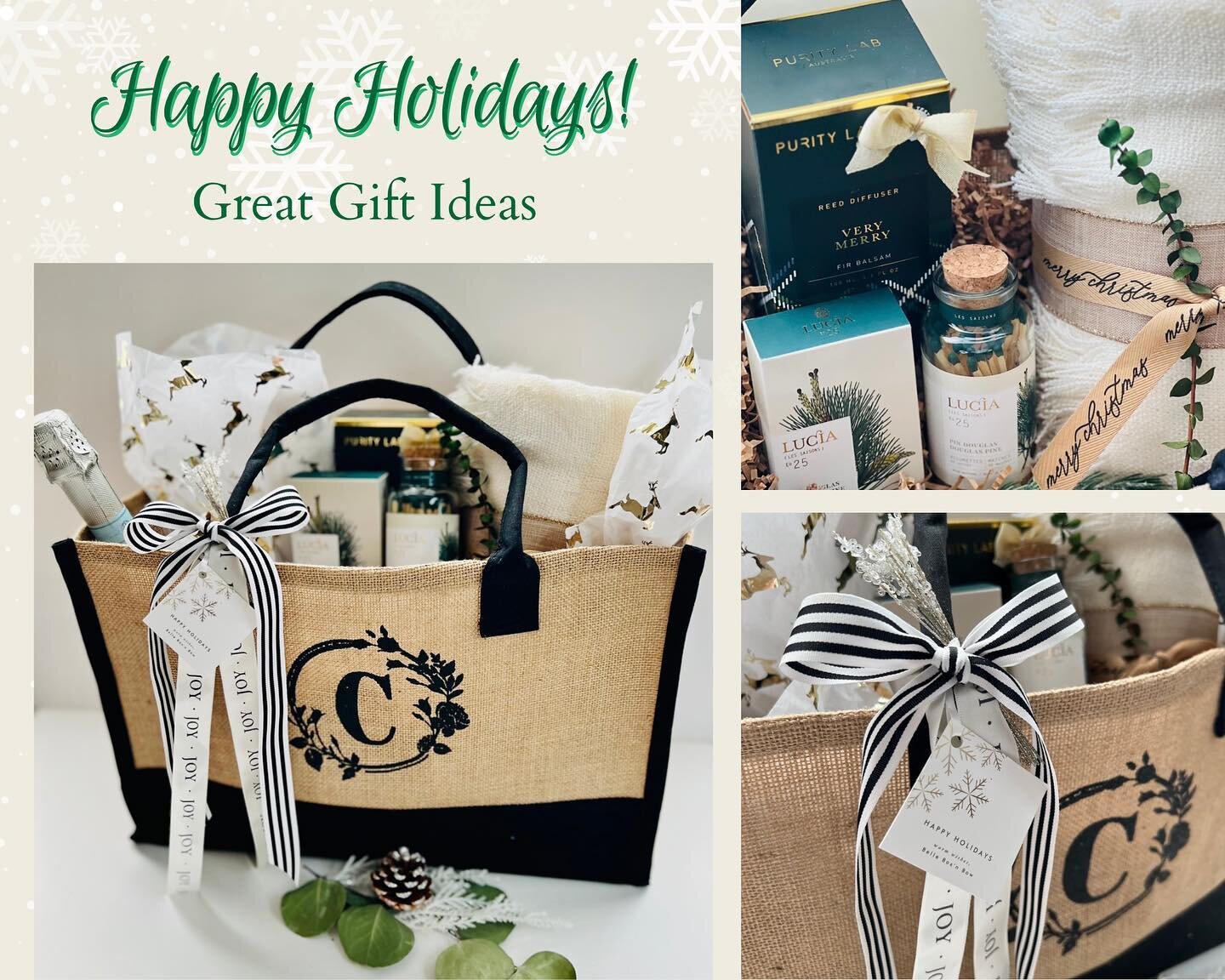 Personalized Tote Gift Bags! Our most popular gifts now can be given in our chic, reusable, personalized tote bag.🎁🎄
#holidaygifts #totebag #christmas #personalizedgifts #giftboxes #burkemountain #coquitlam #vancouvergiftboxes #giftideas