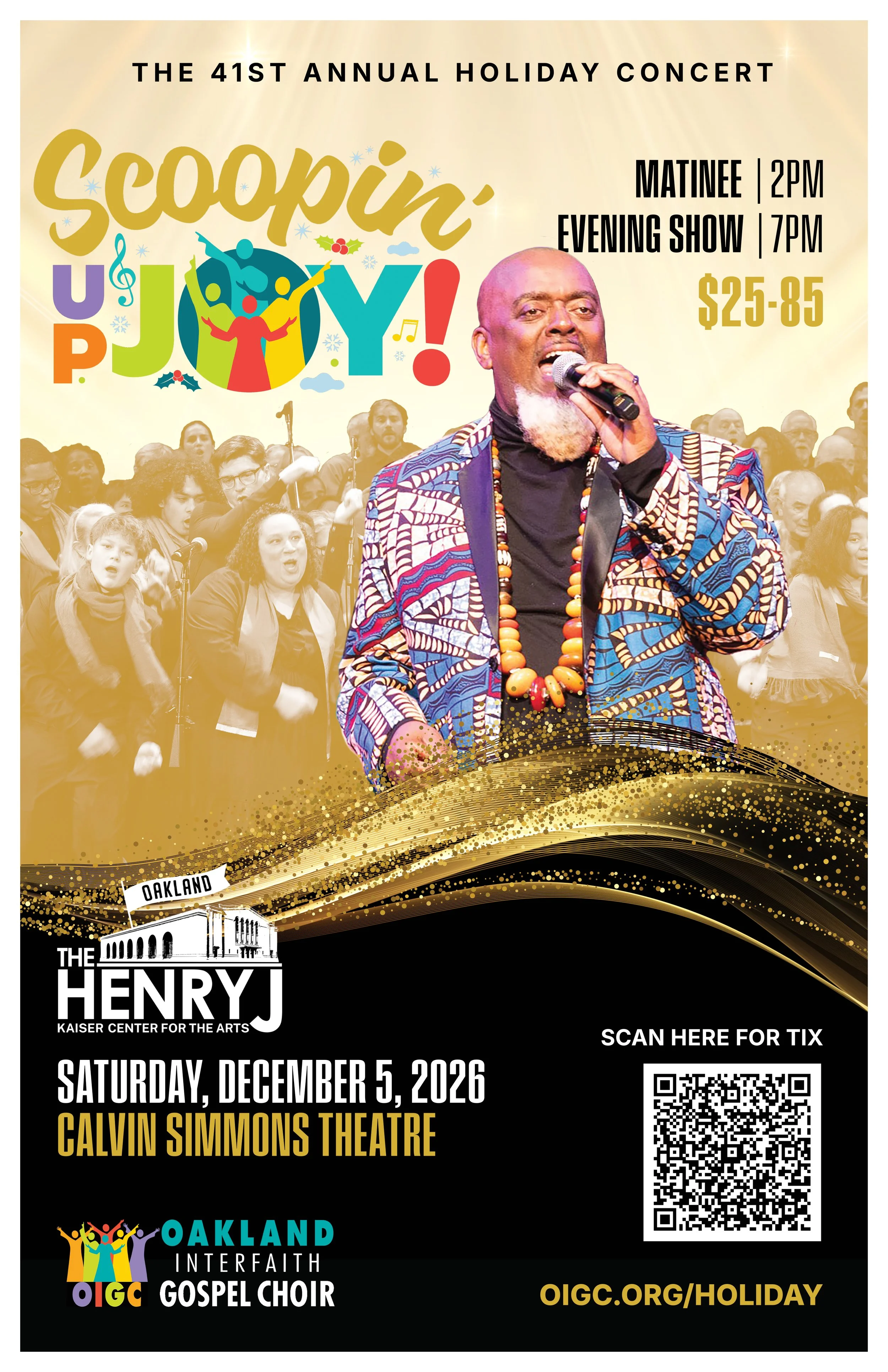 Oakland Interfaith Gospel Choir, Holiday Choir Concert Poster, 11x17 in.jpg