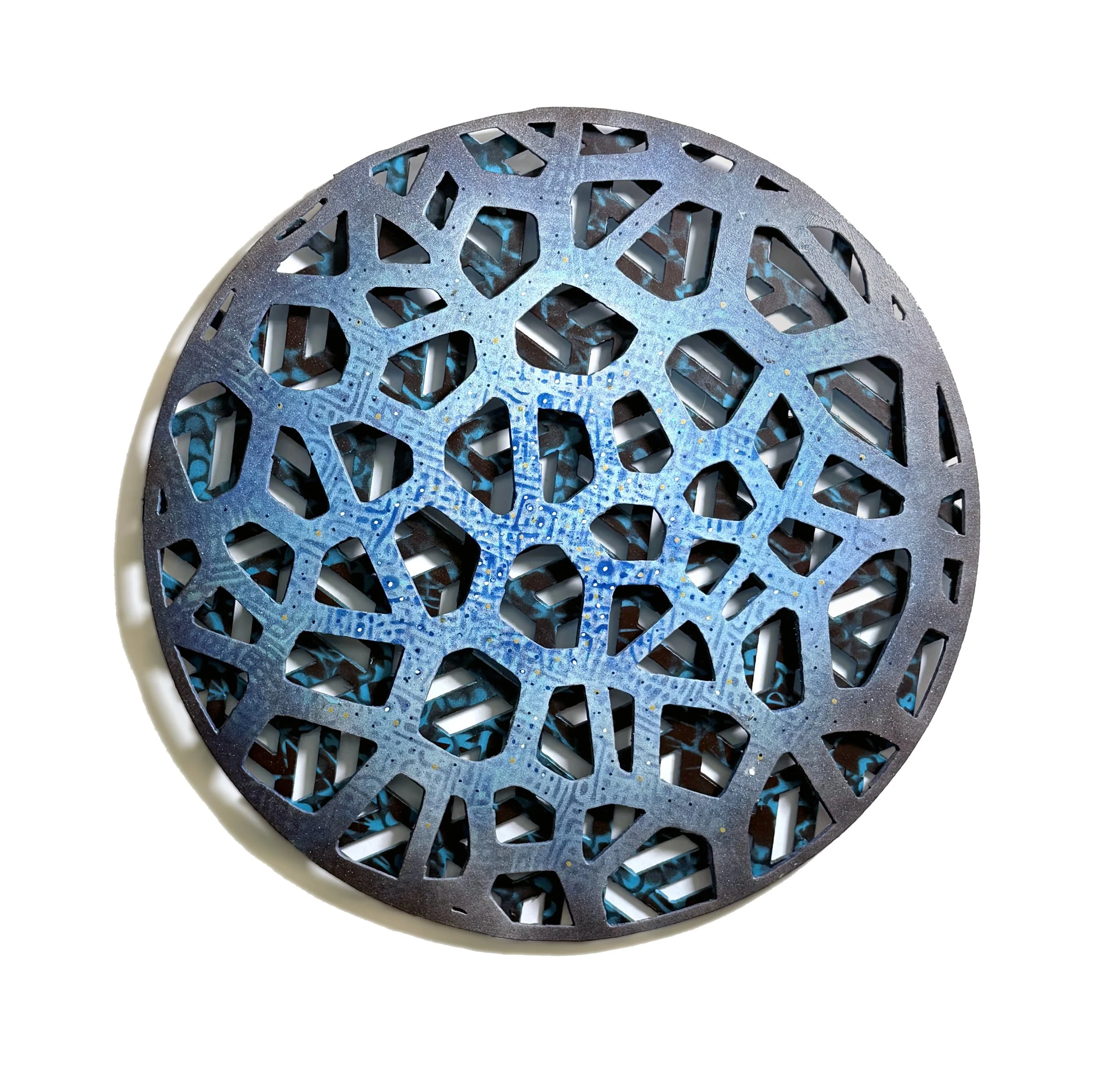 Freezer Burn, 12" dia., painted aluminum
