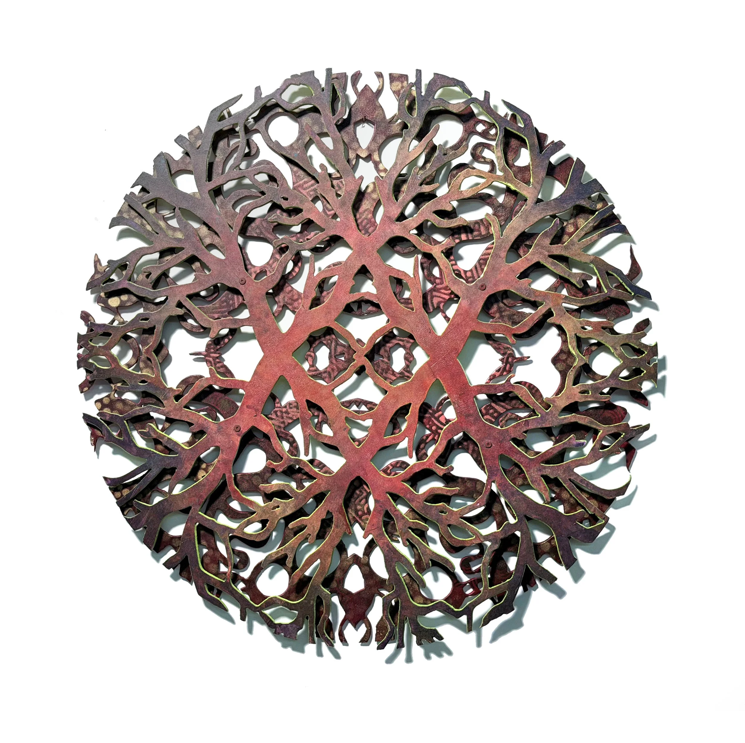 Wavering Persistence, 23" dia., painted aluminum