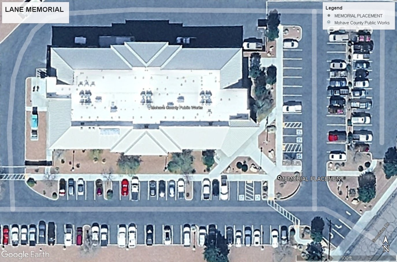 Aerial view of the Mohave County Public Works Building