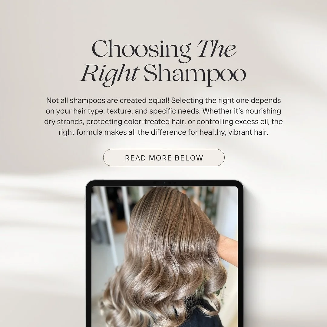 ✨ Choosing the Right Shampoo: Why It Matters ✨ Did you know that using the wrong shampoo can lead to dryness, breakage, or even excess oil production? 😱 Not all shampoos are created for every hair type &mdash; and understanding your hair&rsquo;s uni