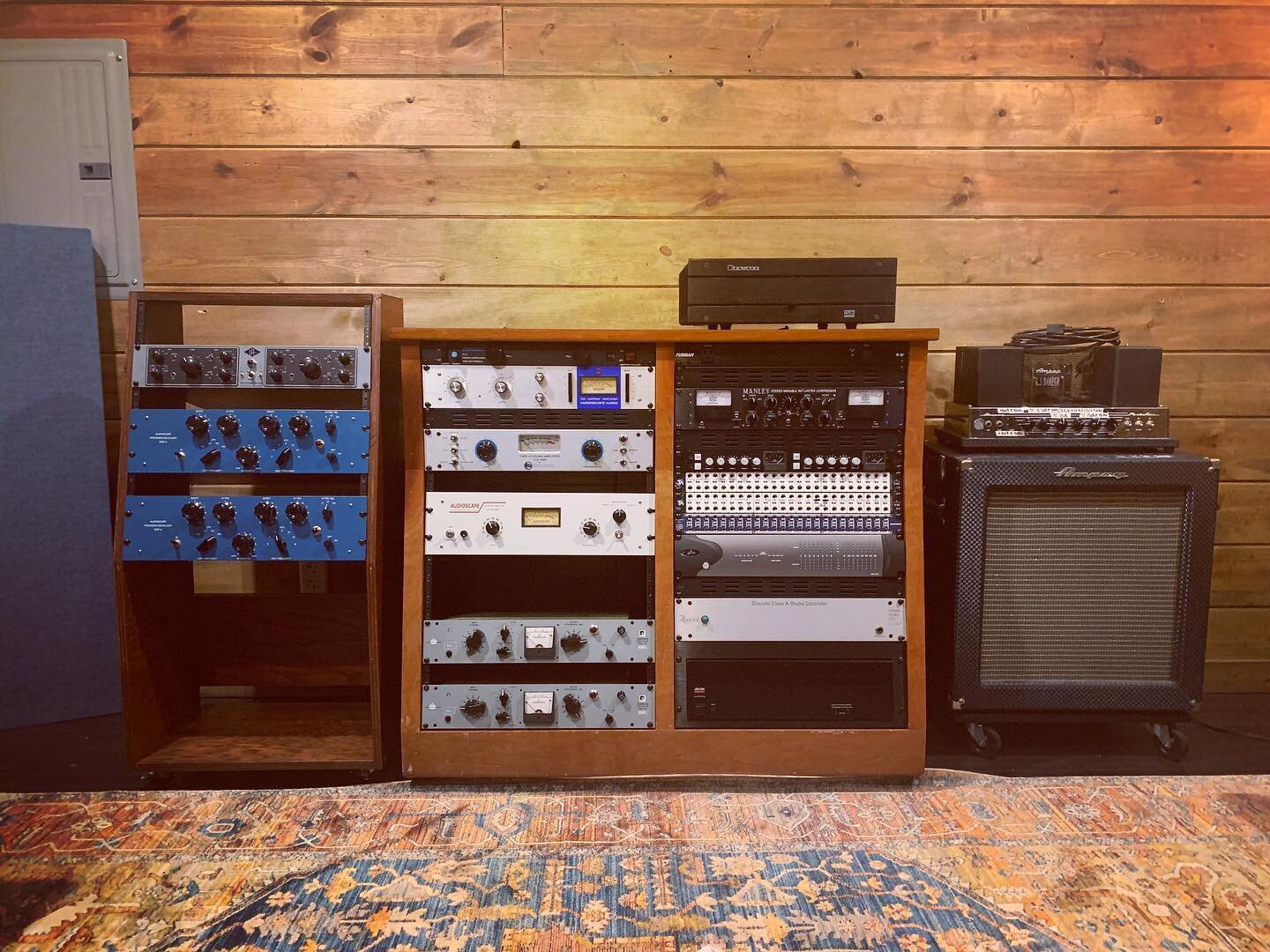 As my father-in-law would say, these racks and the studio are coming together &ldquo;slowly but slowly.&rdquo; I&rsquo;m feeling good about this layout so far. Next up, mapping out the patch-bay in a Google Sheet. #recordingstudio #outboardgear #musi