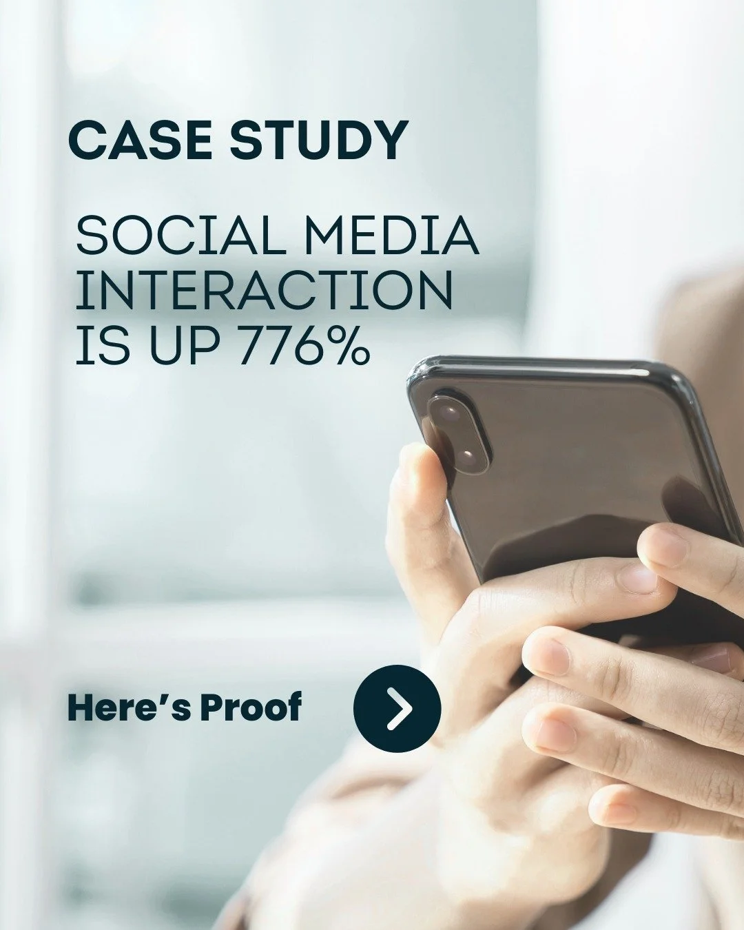 Posting on social media isn't enough. You need a strategy behind your posts. Check out this case study where we helped a client increase their online interactions by 776%. And, yes, we have the data to back it up! Tired of guessing at social media? L
