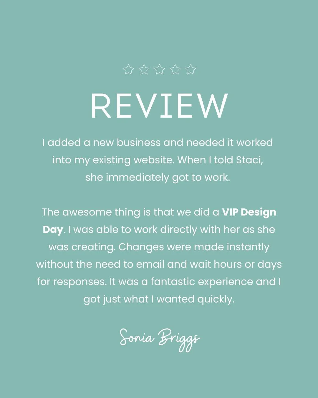 Ready to knock out those pesky website updates &amp; upgrades you've been wanting to tackle. With a VIP Design Day, you get full access to me for a solid day (or half day) and we will get your punch list checked off. You can also use your VIP day for