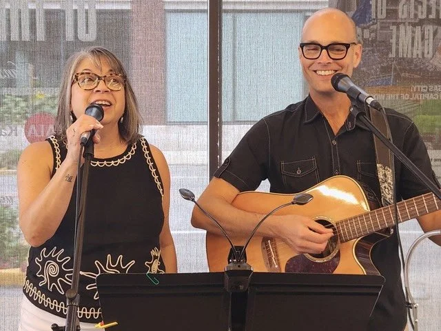 Eli and Alex leading our Sunday music