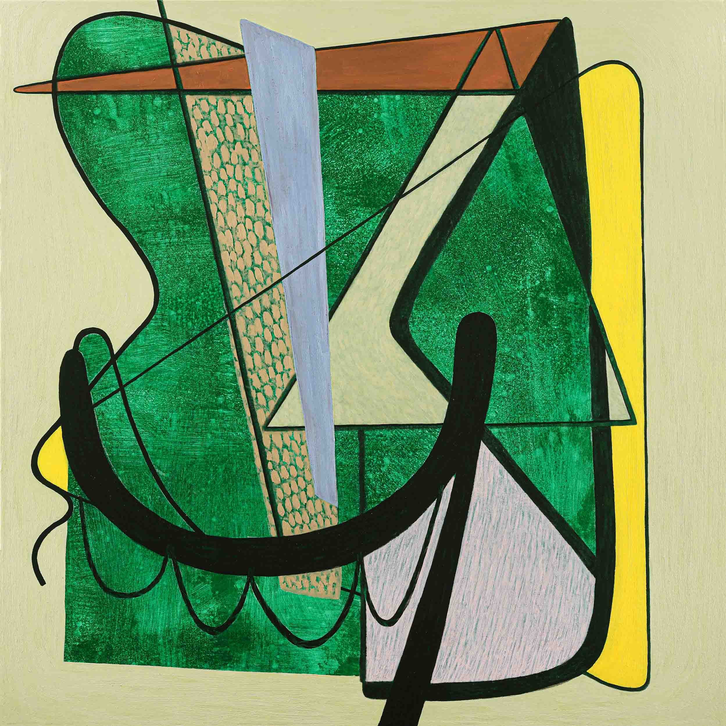 No. 9, 2025
Oil on color washed canvas, 40 x 40 inches
(101.6 x 101.6 cm)
