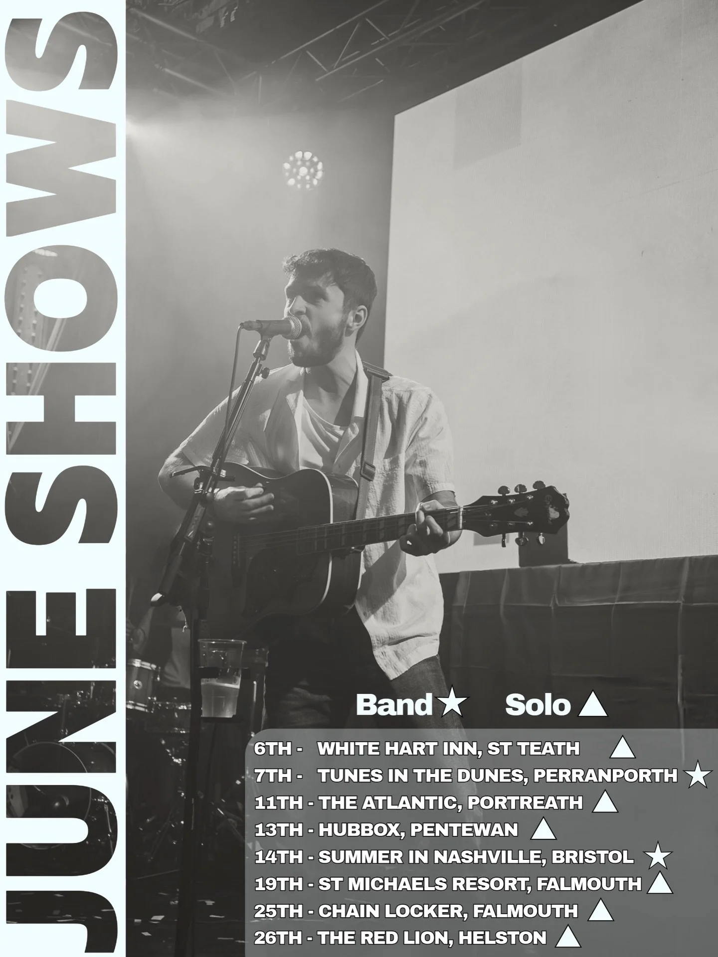 Here are the dates for June!! Super excited for another busy month out playing for y&rsquo;all 🤟 

Catch me with the band at @tunes_in_the_dunes on the 7th! Then on the 14th we&rsquo;re heading up to Bristol for our first show with @summerinnashvill