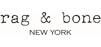 Text that reads 'rag & bone' with 'NEW YORK' underneath in smaller font.