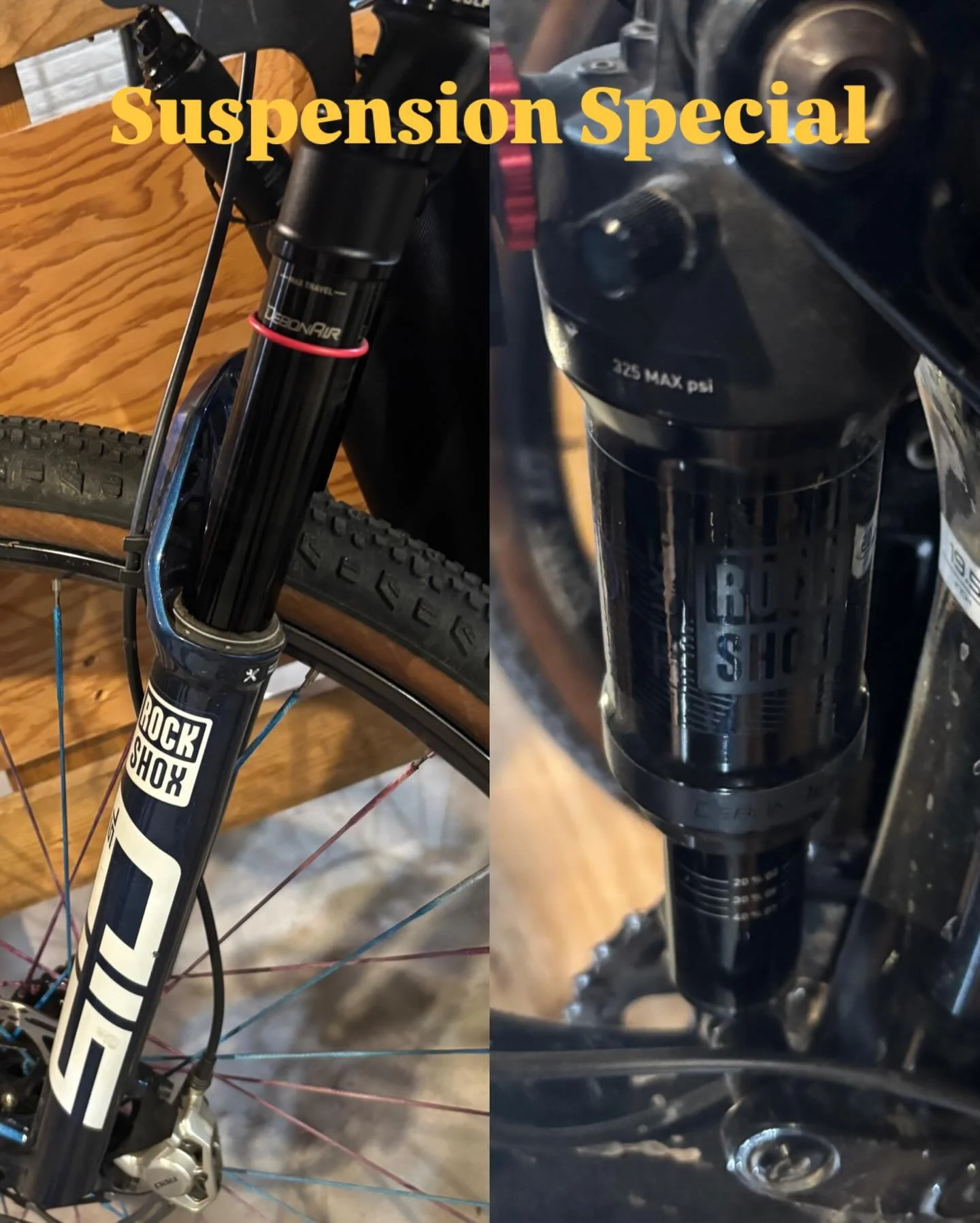 Did you know suspension manufacturers recommend basic service every 50 hours of ride time and extended service every 200 hours? Bring your mountain bike in today and get $10 off 50 hour service and $50 off in-house 200 hour overhaul.  While your bike