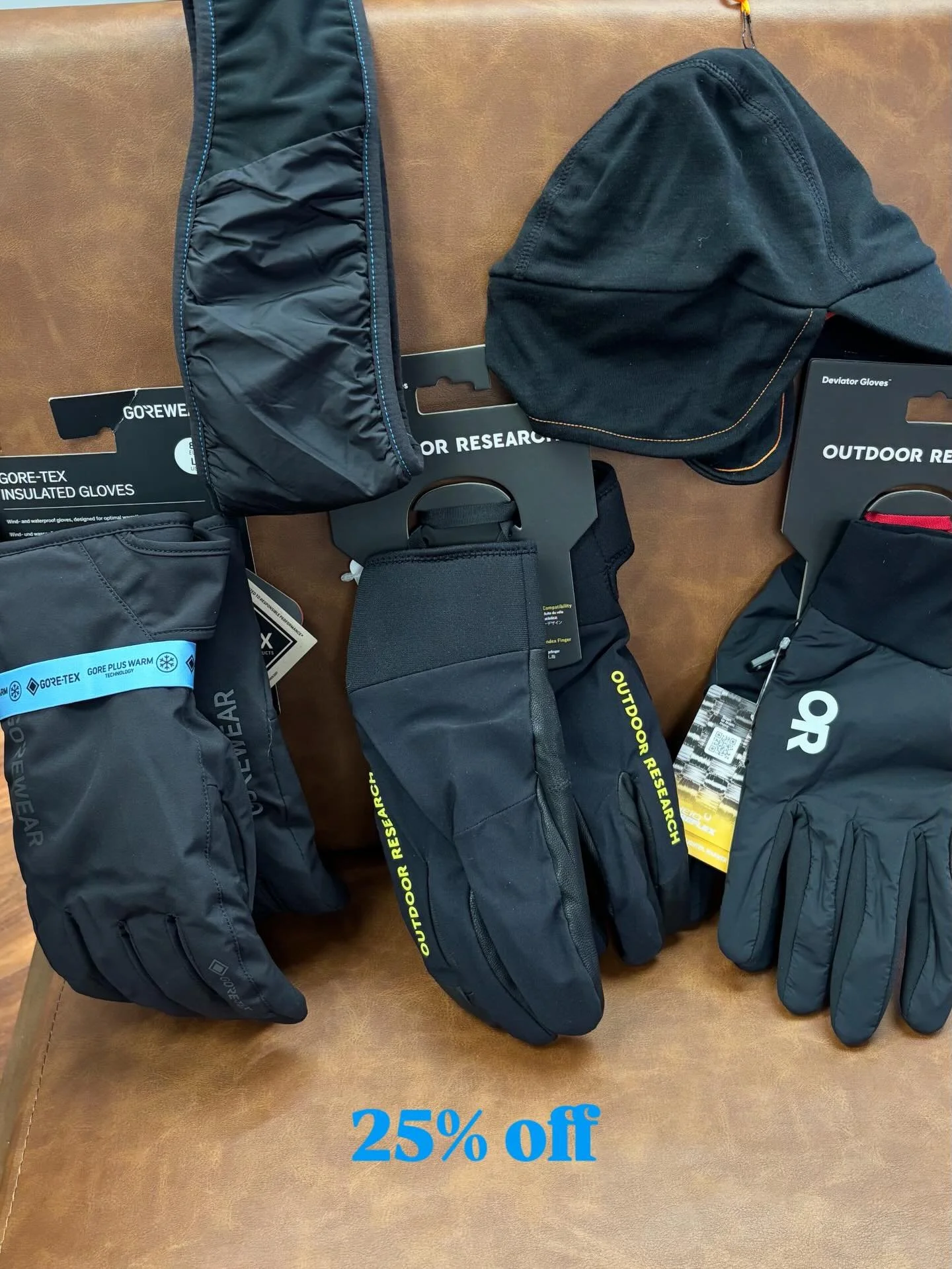 It&rsquo;s going to be cold for a while, come in and grab some winter gear 25% off.  We also have a variety of studded tires 50% off to keep the rubber side down on those slick days. In stock items only while supplies last, so come in soon.