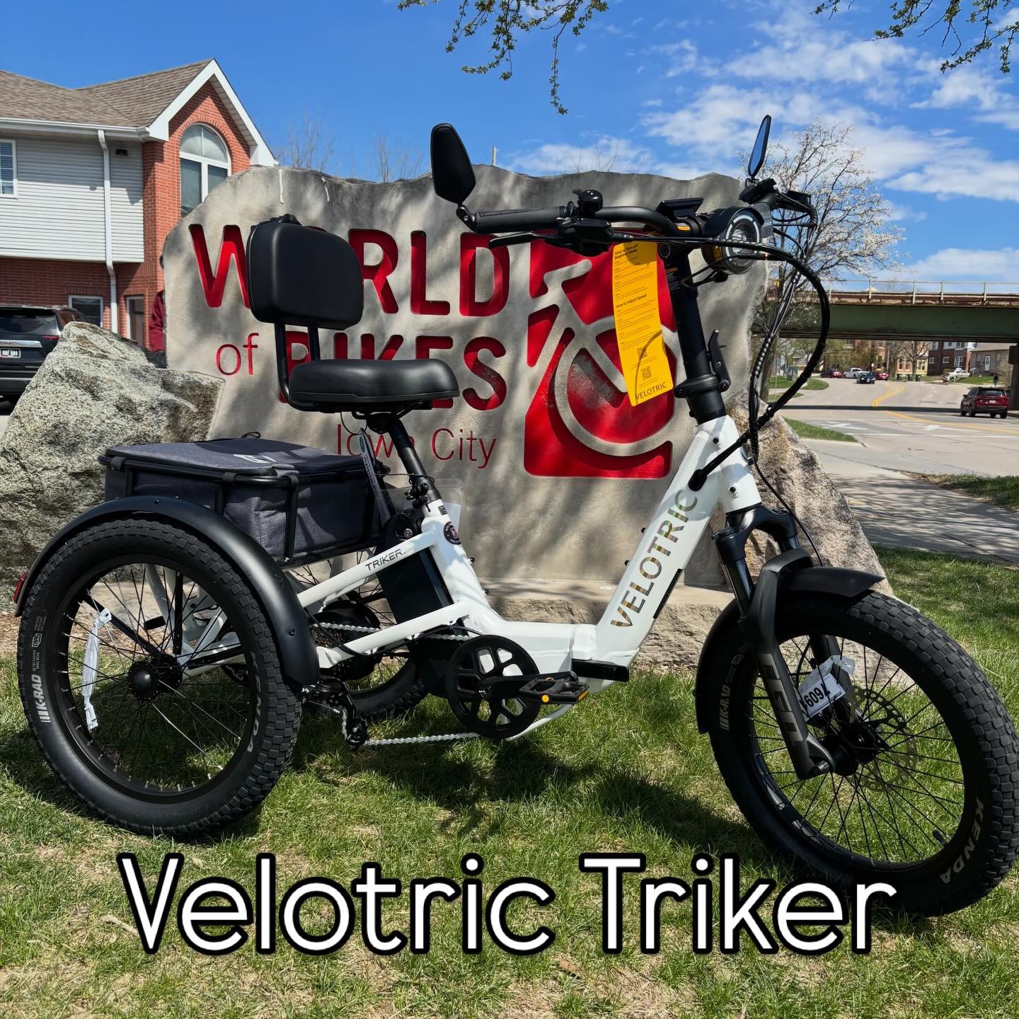 Are you ready for some three-wheel fun? The @velotricebike Triker is the stable, comfortable e-trike for you. Pedal-assist or throttle with lots of creature comforts like front and rear lights, turn signals and brake light, comfortable seat with a ba