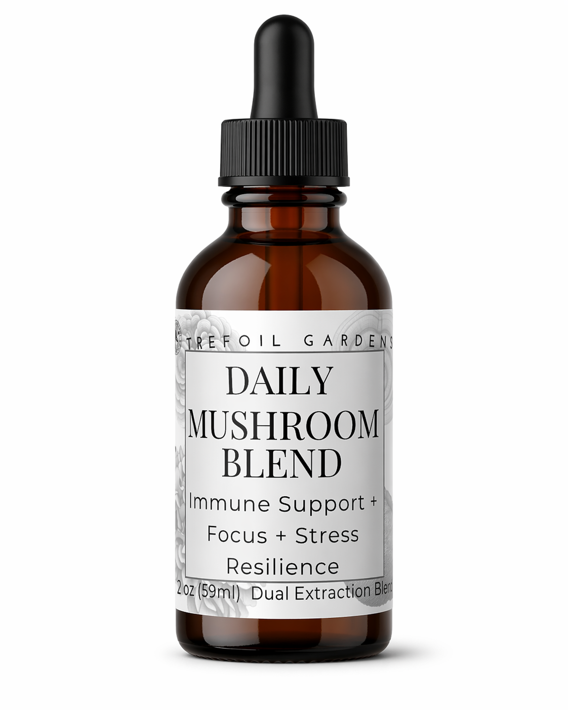 daily mushroom tincture bottle trefoil gardens.png