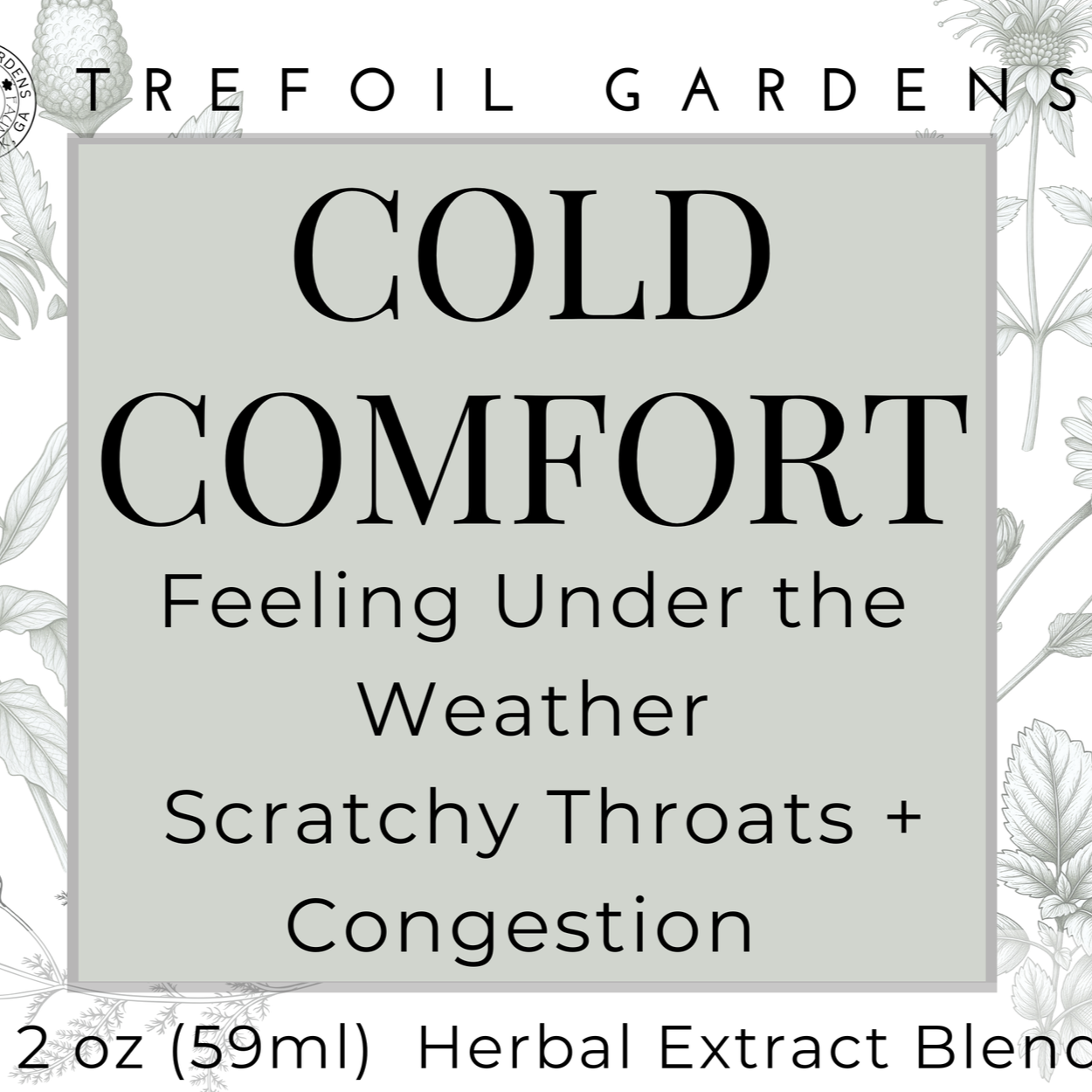 Cold Comfort Herbal Tincture | Seasonal Wellness, Throat & Respiratory Support