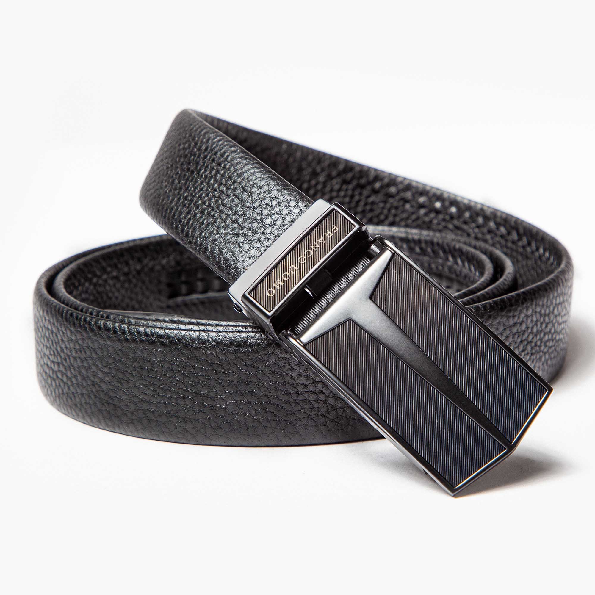 Salvatore Ferragamo 100% Leather Gray Men's Buckle Belt