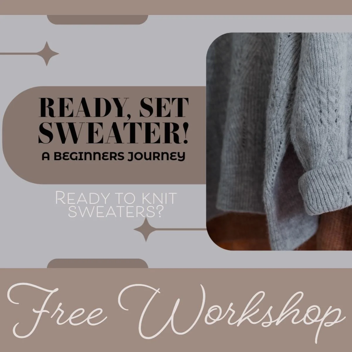 ✨ Sweater dreams, meet Sweater Confidence! ✨
Ever wanted to knit your first (or second... or third) sweater, but felt like sweater patterns were written in a secret code only wizards understand? I get it&mdash;and I&rsquo;ve got you!

Join me for Rea