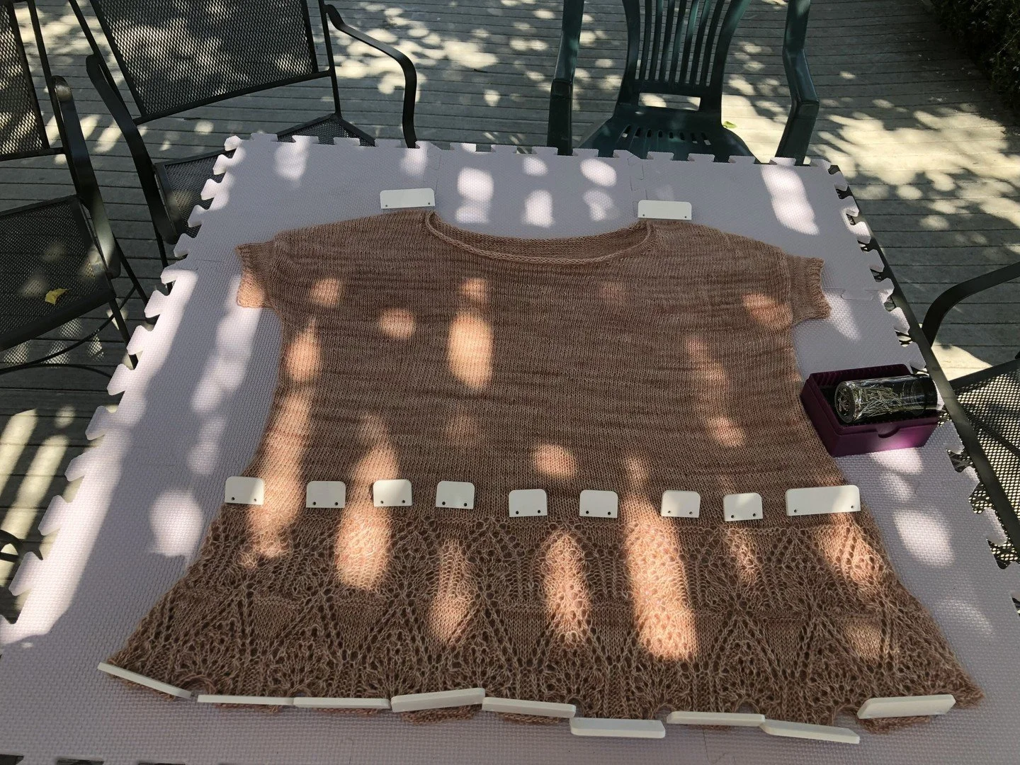 Oh honey, wet blocking is a MUST for your knits! Give those babies a spa day 🧖&zwj;♀️ and watch them transform. No more wonky stitches for you! #BlockedAndFabulous #SweaterSpaDay