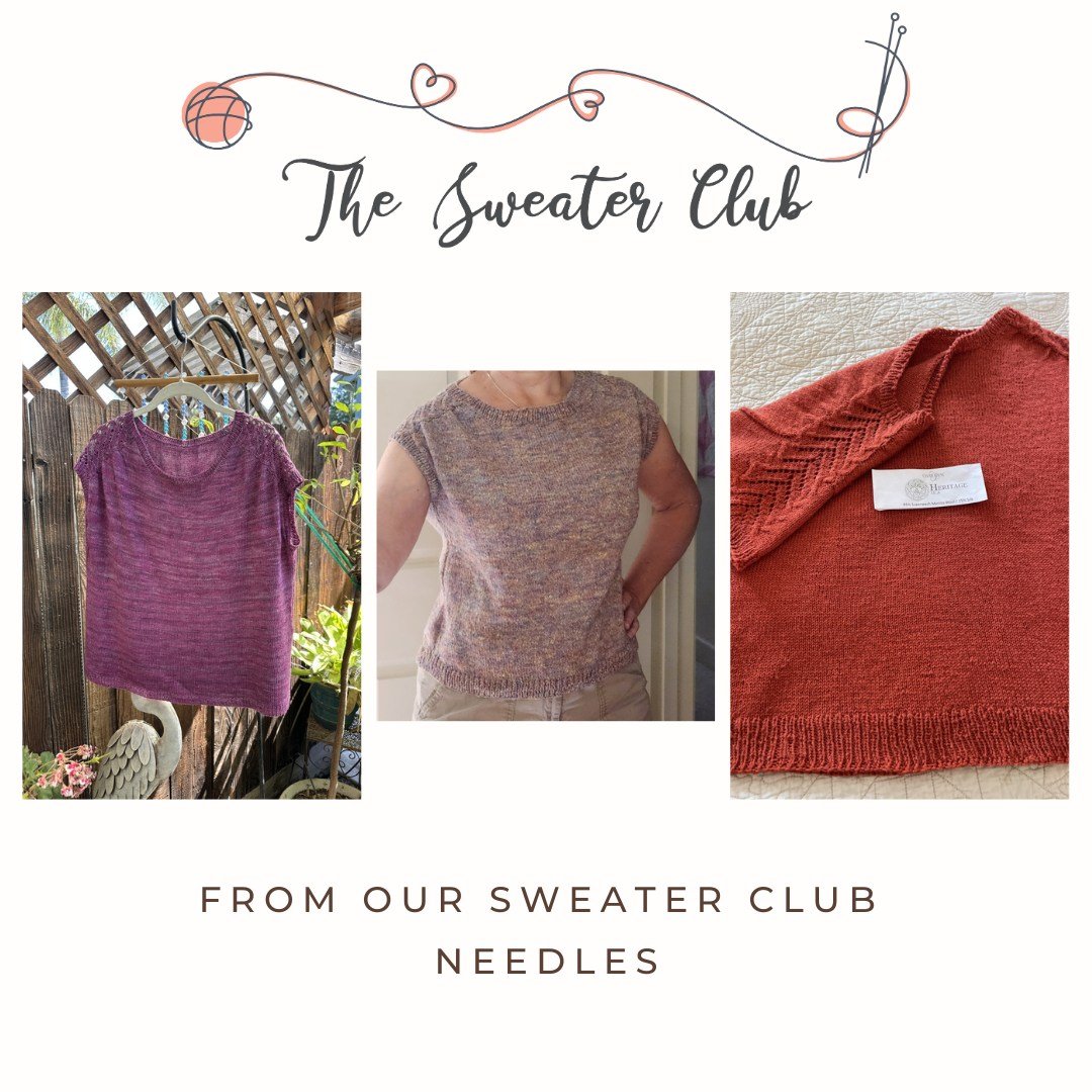 Sweaters are worth celebrating.  These beauties were all finished by Sweater Club members, and the joy of that last stitch never gets old!  All three of these sweaters are the Este by @letesknits a special guest we had on the Sweater Club. She puts o