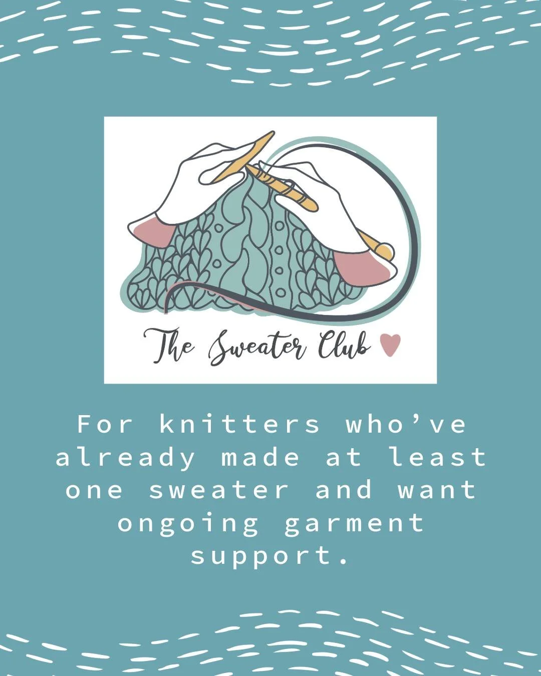 You&rsquo;ve already knit a sweater.
You know how it feels to cast on something that big.
You&rsquo;ve navigated shaping, sleeves, maybe even fit questions.
And now you&rsquo;re wondering what comes next.
The Sweater Club is for knitters who have alr