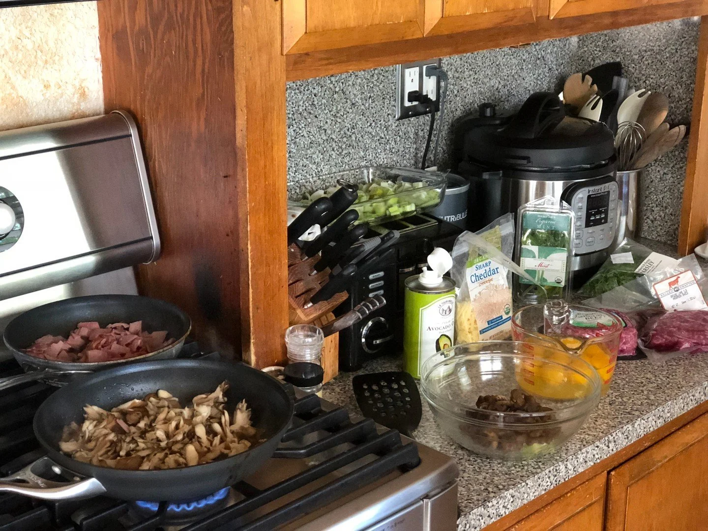 Some of my best creative ideas come while I'm cooking. 🍳✨
There's something about stepping away from the design table, away from the yarn, away from the "work," and just being present with something else. Chopping vegetables. Waiting for w