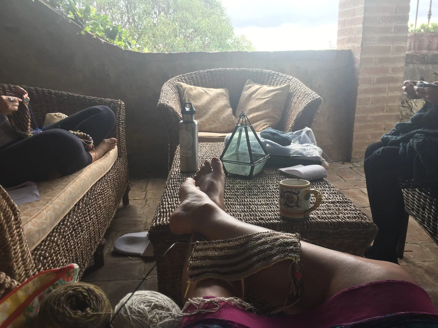 Hey yarn lovers! 🧶 Where's your favorite spot to knit? I love curling up on my couch with a cup of tea ☕️ #knitting #knittinglove #knittingcommunity #yarnaddict #knitlife