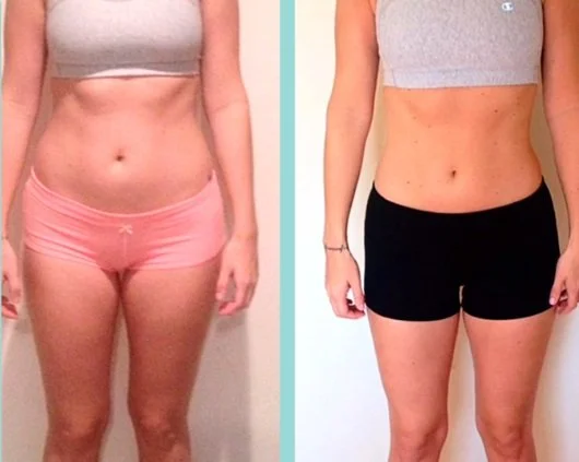 A woman's body transformation