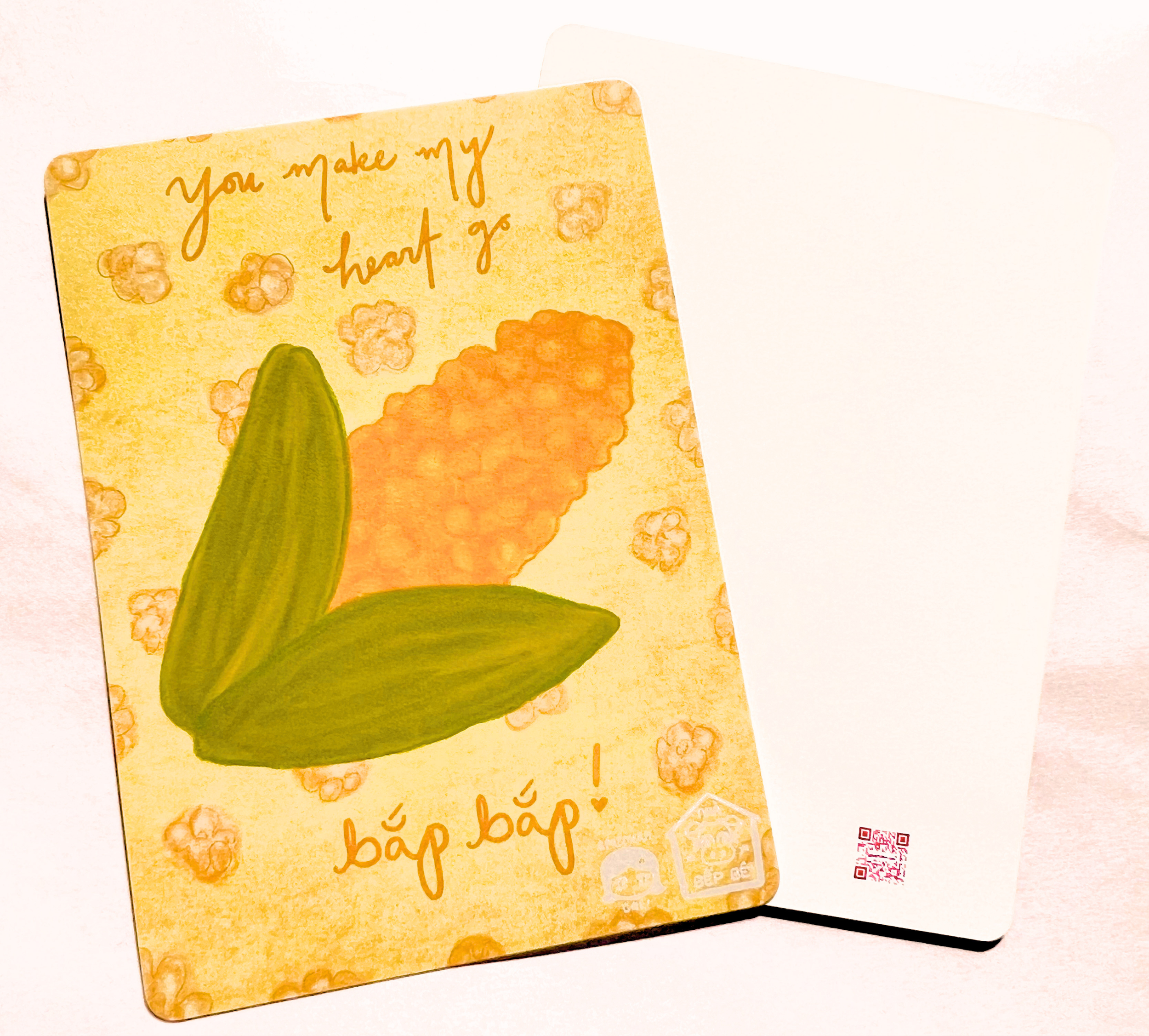 "You make my heart go BẮP BẮP" Postcard (5 x 7 in)