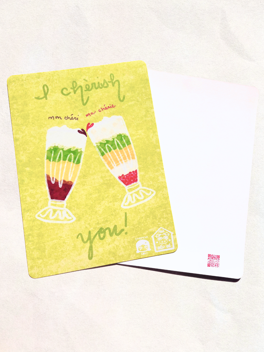"I Chèrish You — Mon Chéri or Ma Chérie" Postcard (5 x 7 in)