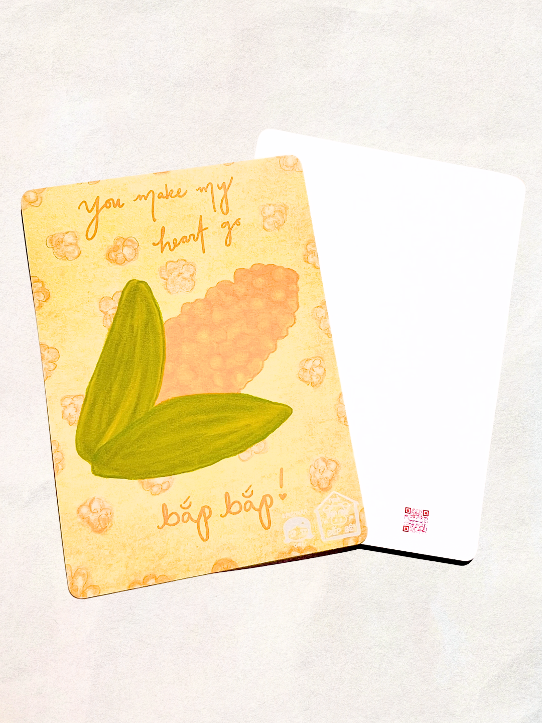 "You make my heart go BẮP BẮP" Postcard (5 x 7 in)