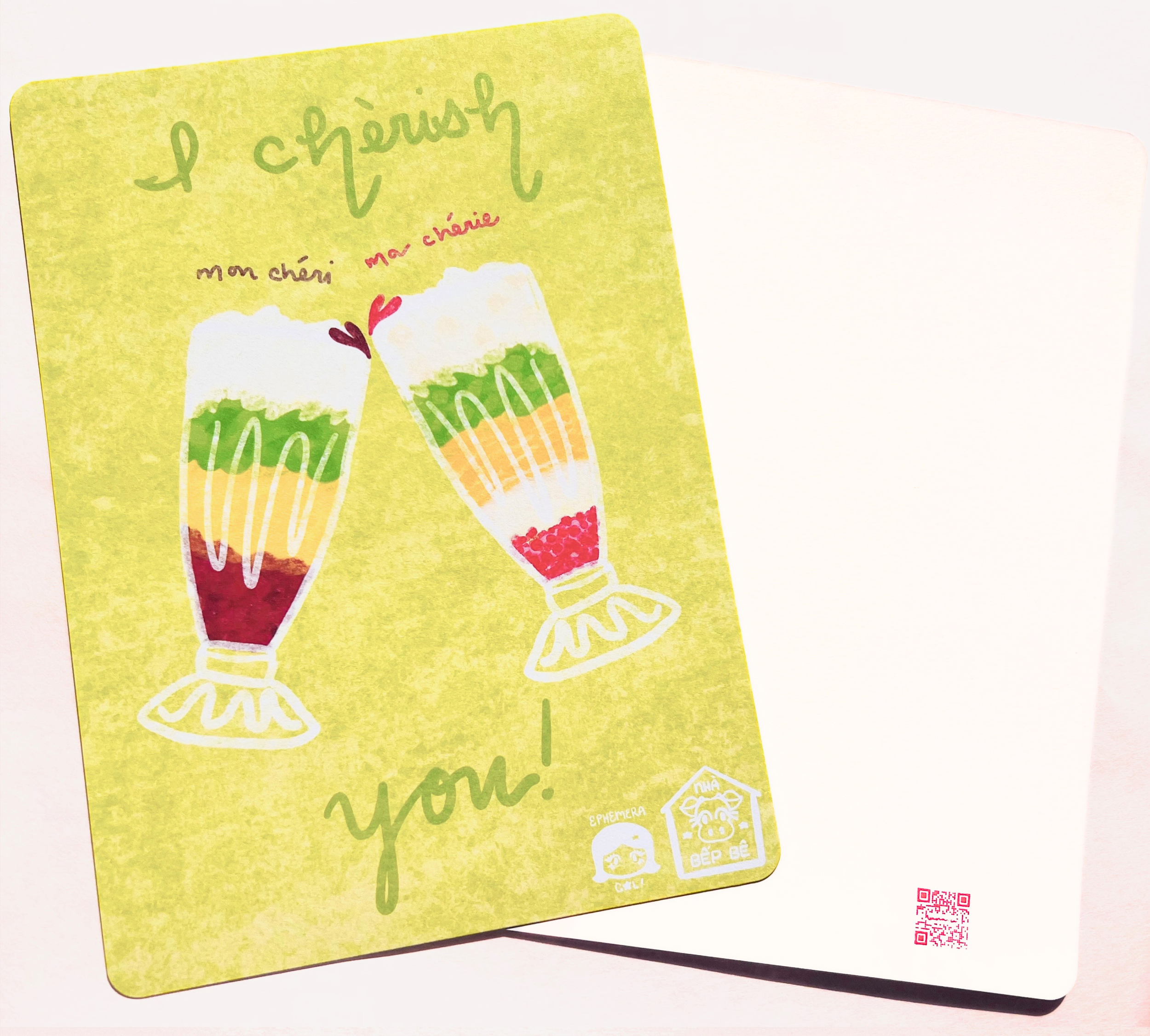 "I Chèrish You — Mon Chéri or Ma Chérie" Postcard (5 x 7 in)