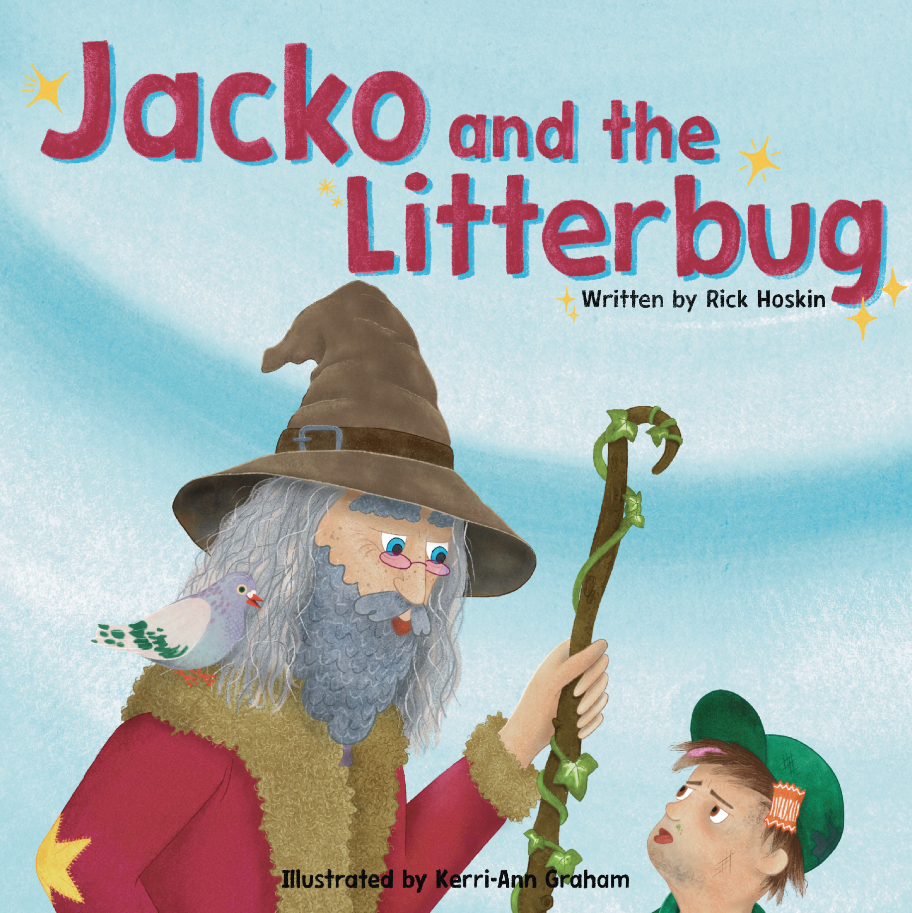 Children’s book illustration of Jacko & the Litterbug — commercial book art by Auckland freelance illustrator