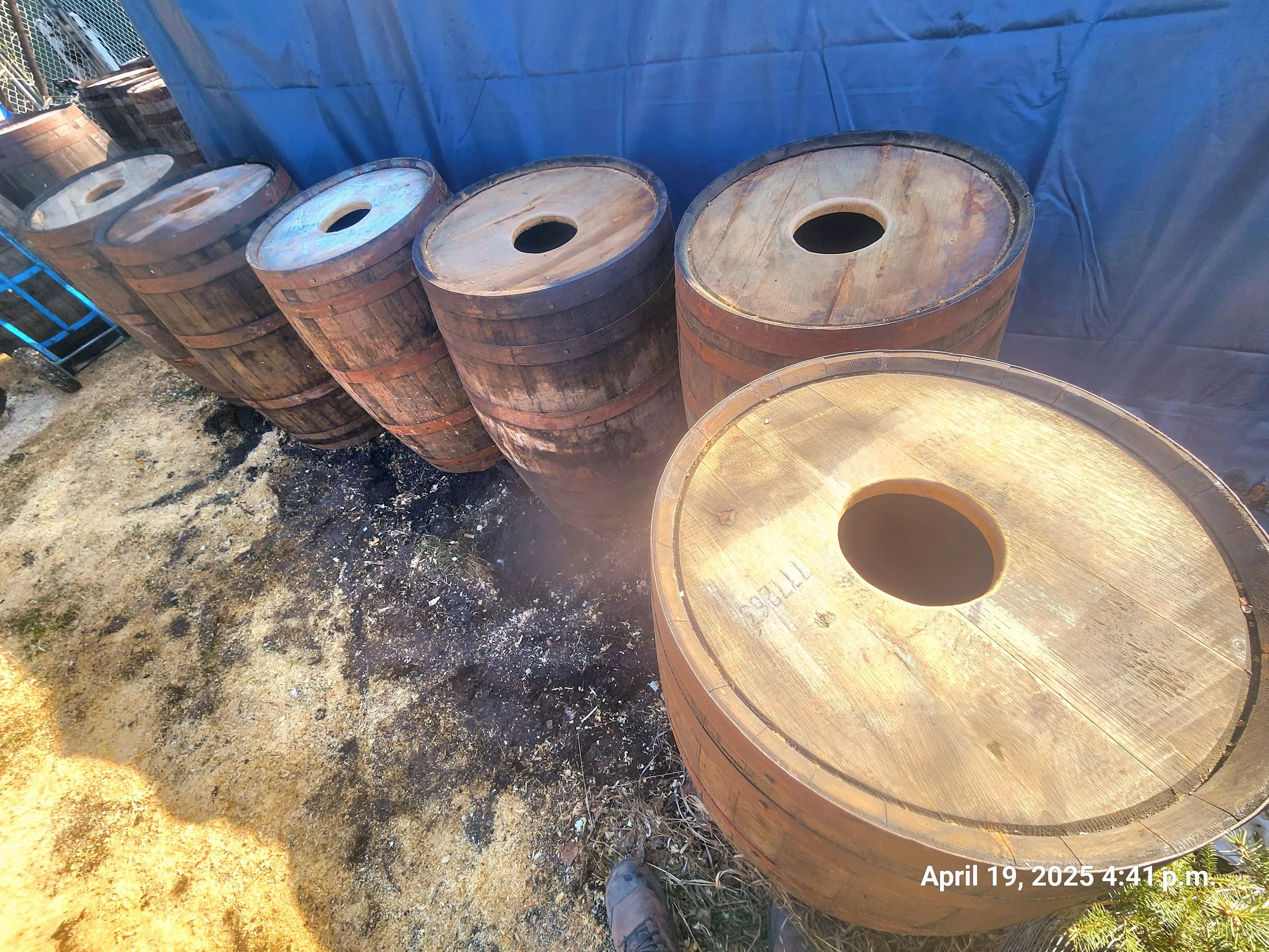 Whiskey rain barrels