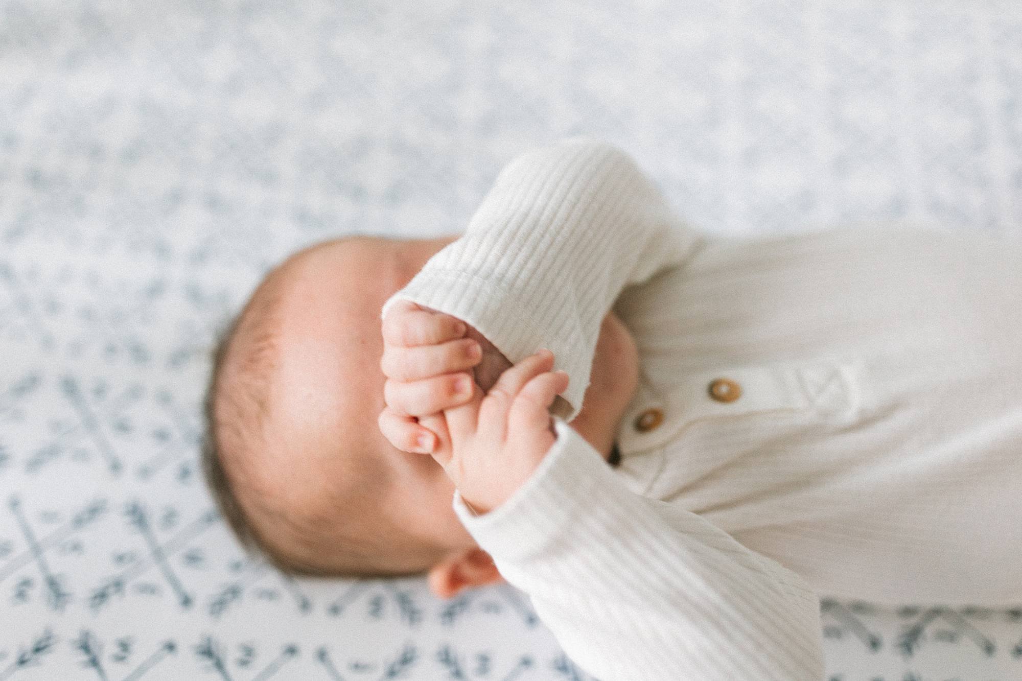 sweet baby photo in crib