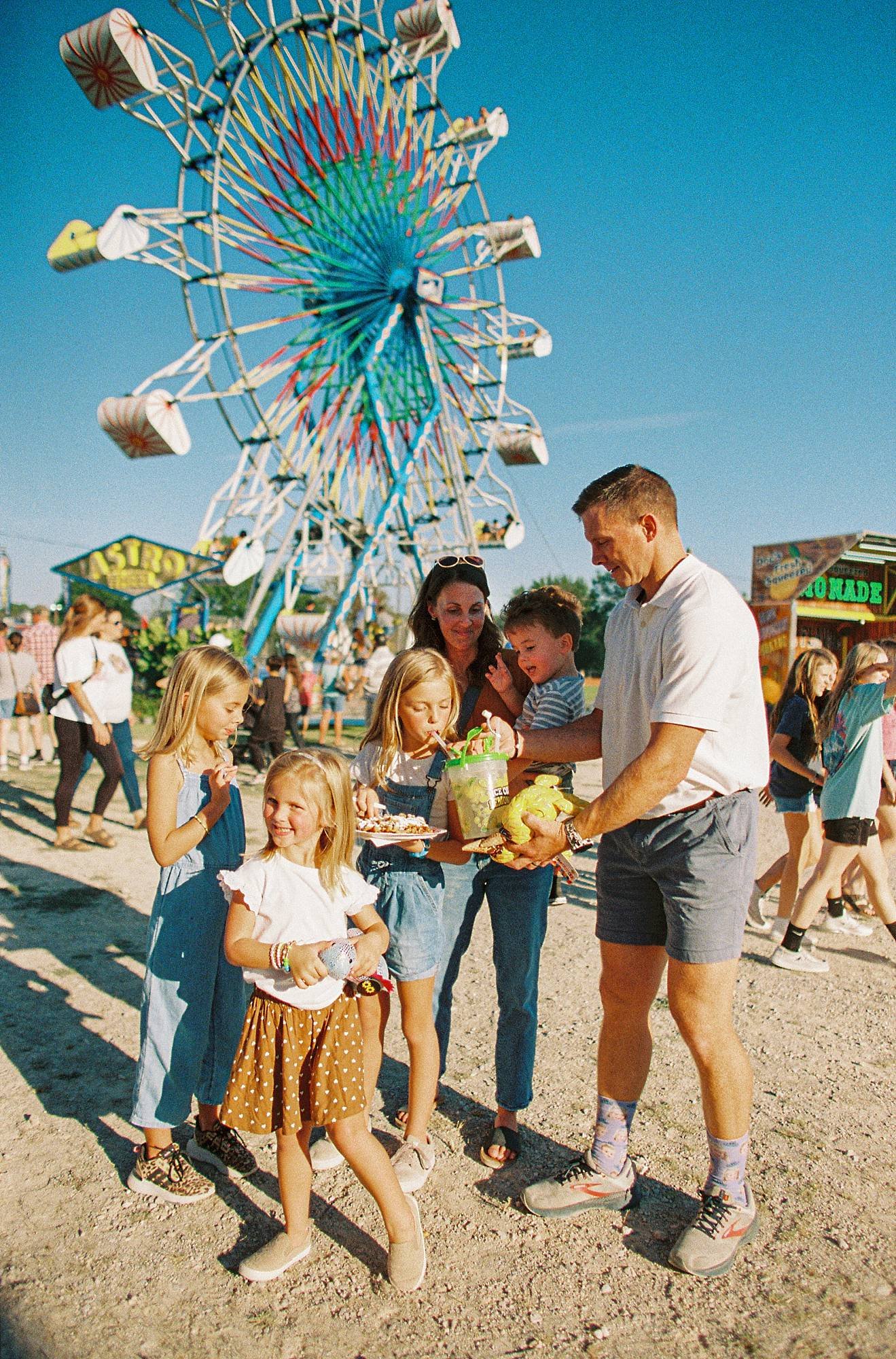 family photographer, family photography, film photography nashville, family film photographer, family film photographer nashville, film photographer tennessee, county fair photography, family at county fair photo, family film photo, family ferris whe