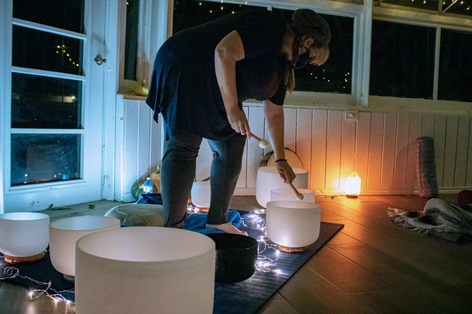  "For people to be able to open their minds and know that it is okay to take time for themselves and to look within and not to be scared to do that." said Scherri Dickson, host of the sound bathing and yoga event held on Saturday October 30. 