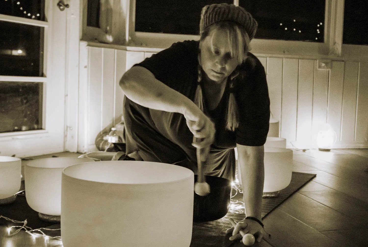  Scherri Dickson, host of the sound bathing   event said what inspires her to do energy healing is seeing how people are   after the sessions and knowing she is making a difference in somebody's day. 
