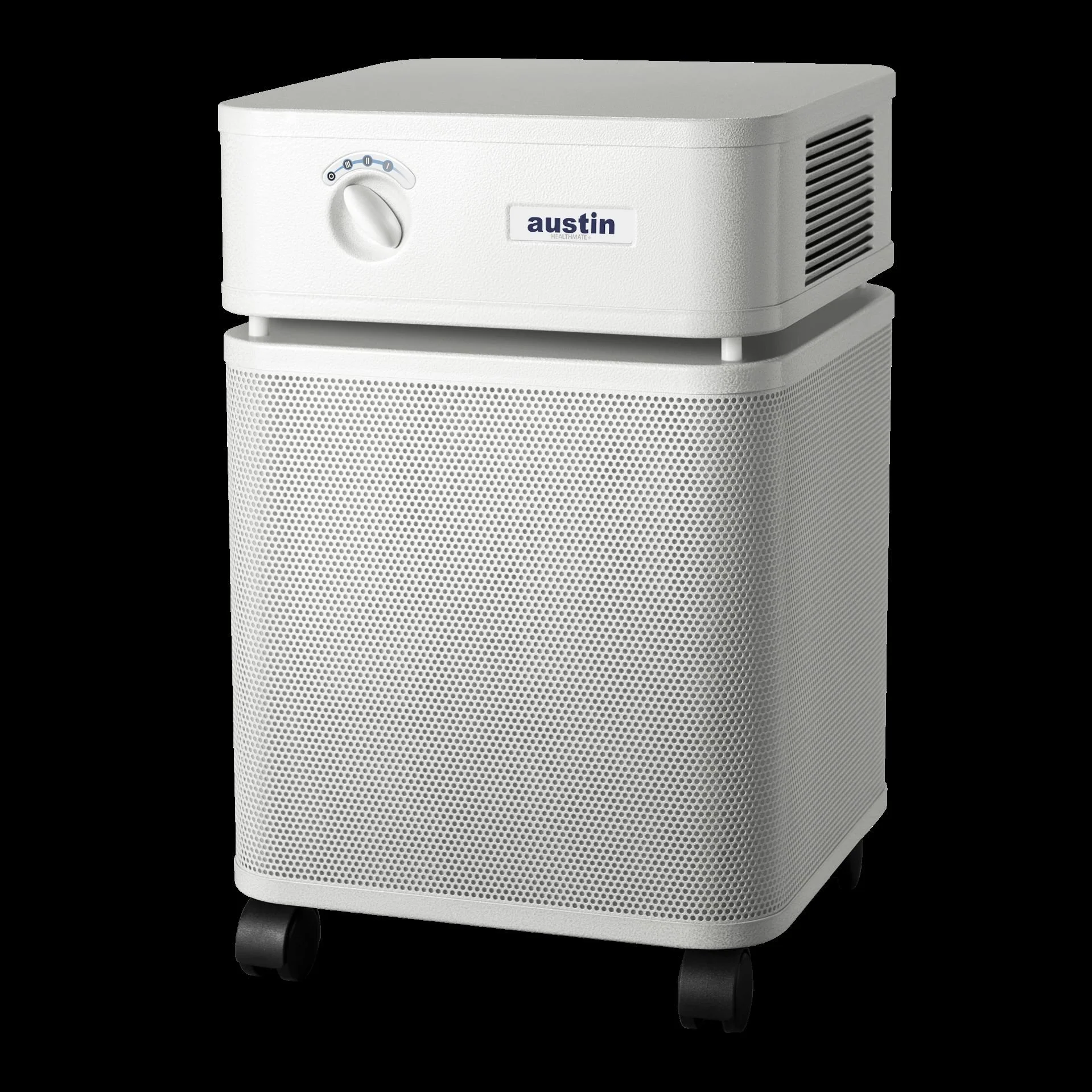 Austin Air HealthMate Plus medical grade air purifier designed to reduce mold fragments, virus-containing airborne particles, and carcinogenic VOCs