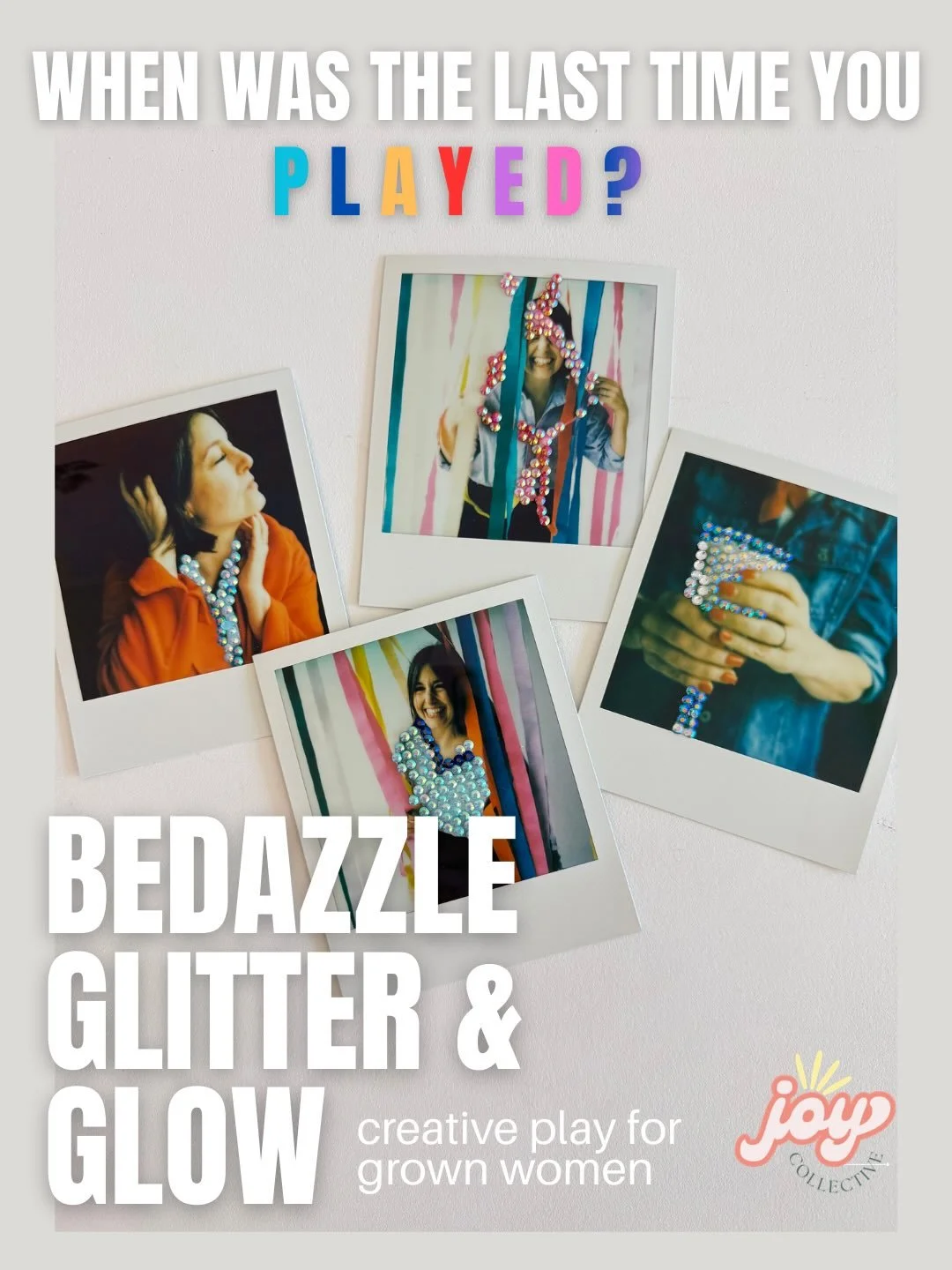 What if you gave yourself one afternoon to just&hellip; play?

No pressure.
No perfection.

Just creativity, laughter, and a little sparkle.

We&rsquo;re hosting a Joy Collective creative afternoon in @heidileonardphotography studio where we&rsquo;ll