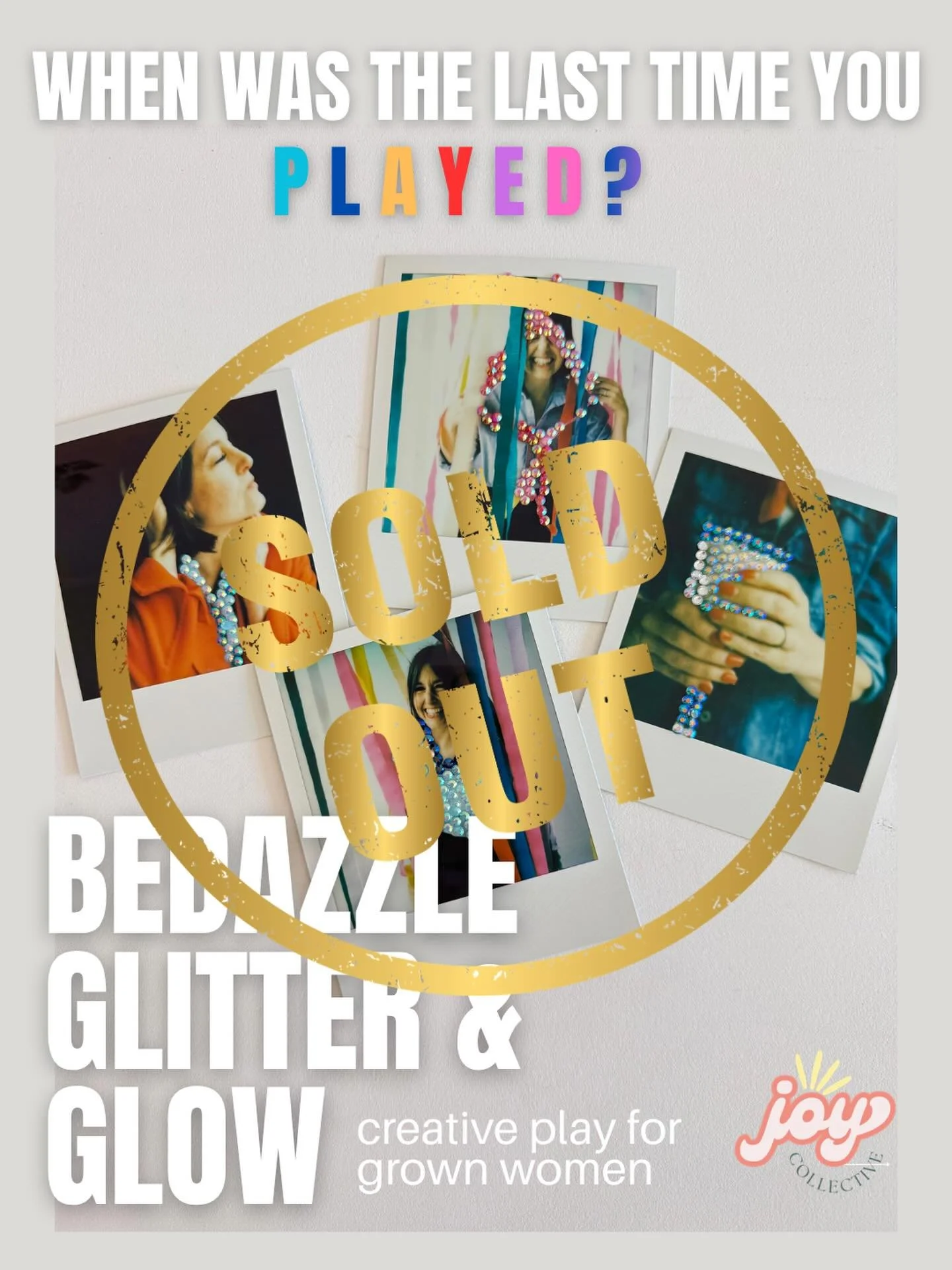 We sold out ✨

Bedazzle: Glitter &amp; Glow is officially full!

I am so energized by women saying yes to play, connection, and a little sparkle.

If you missed this one, join the Joy Collective list so you don&rsquo;t miss the next 💫

[link in bio]