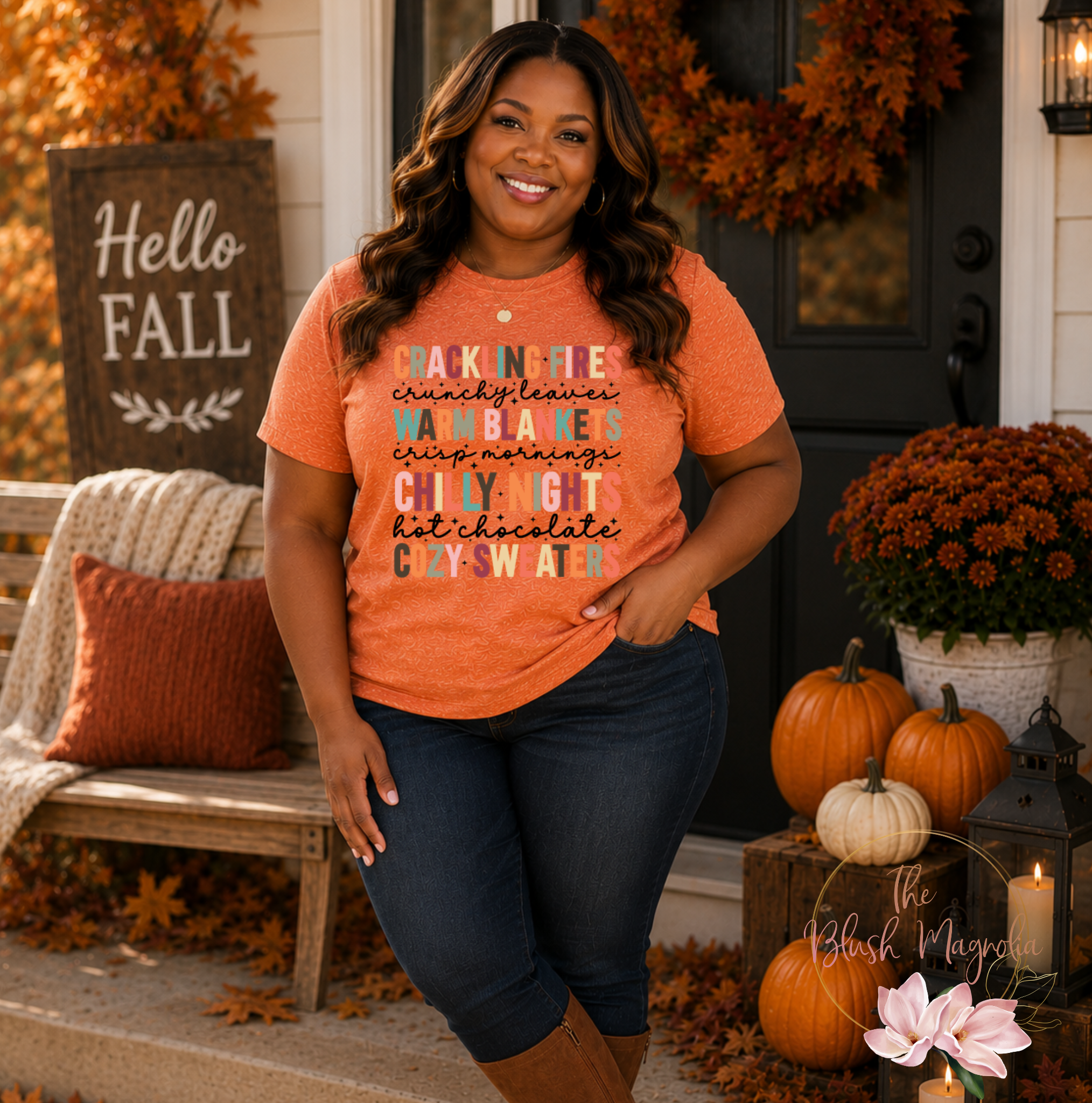 Autumn Favorites Shirt - Crackling Fires, Crunchy Leaves, Warm Blankets
