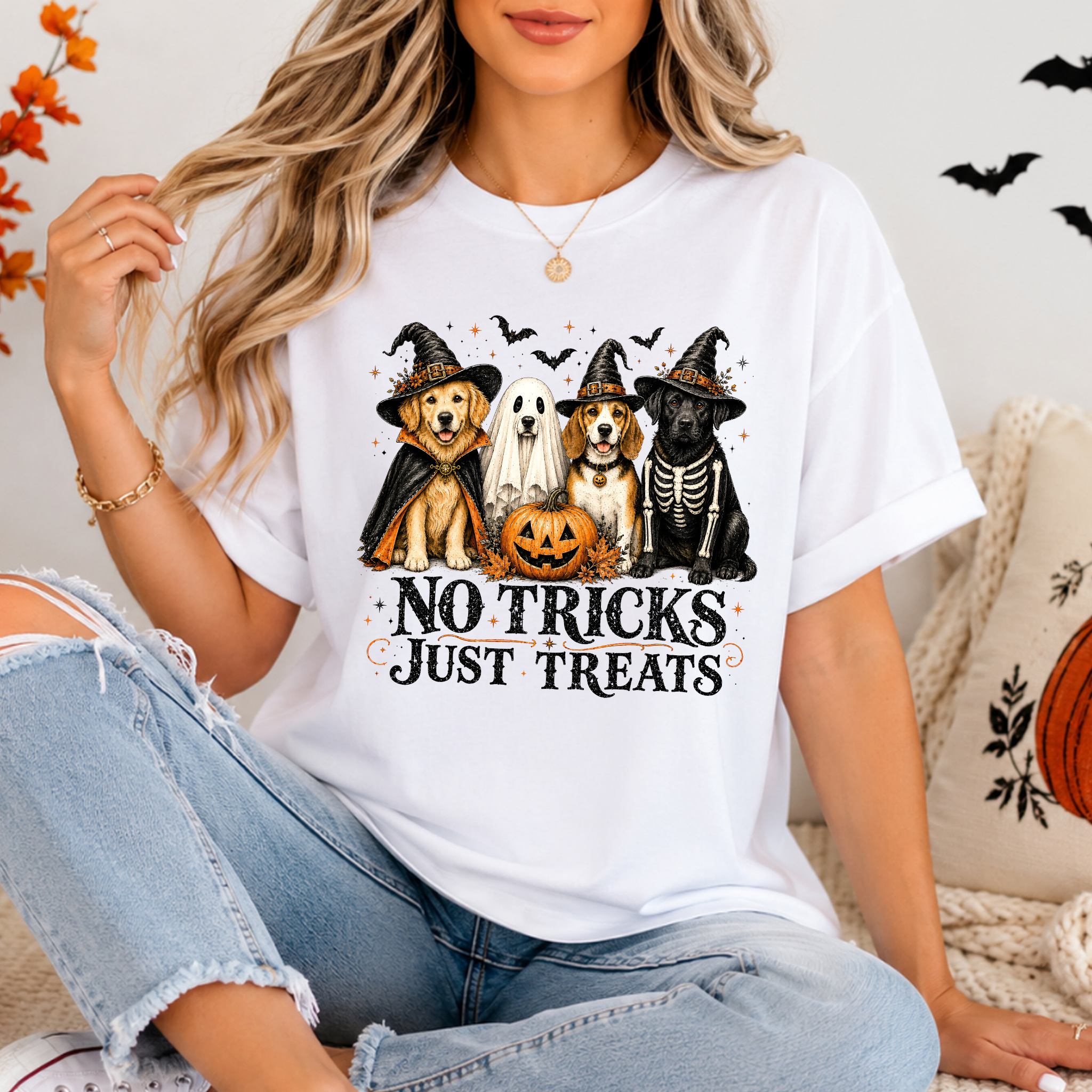 No tricks just treats Dogs shirt.png