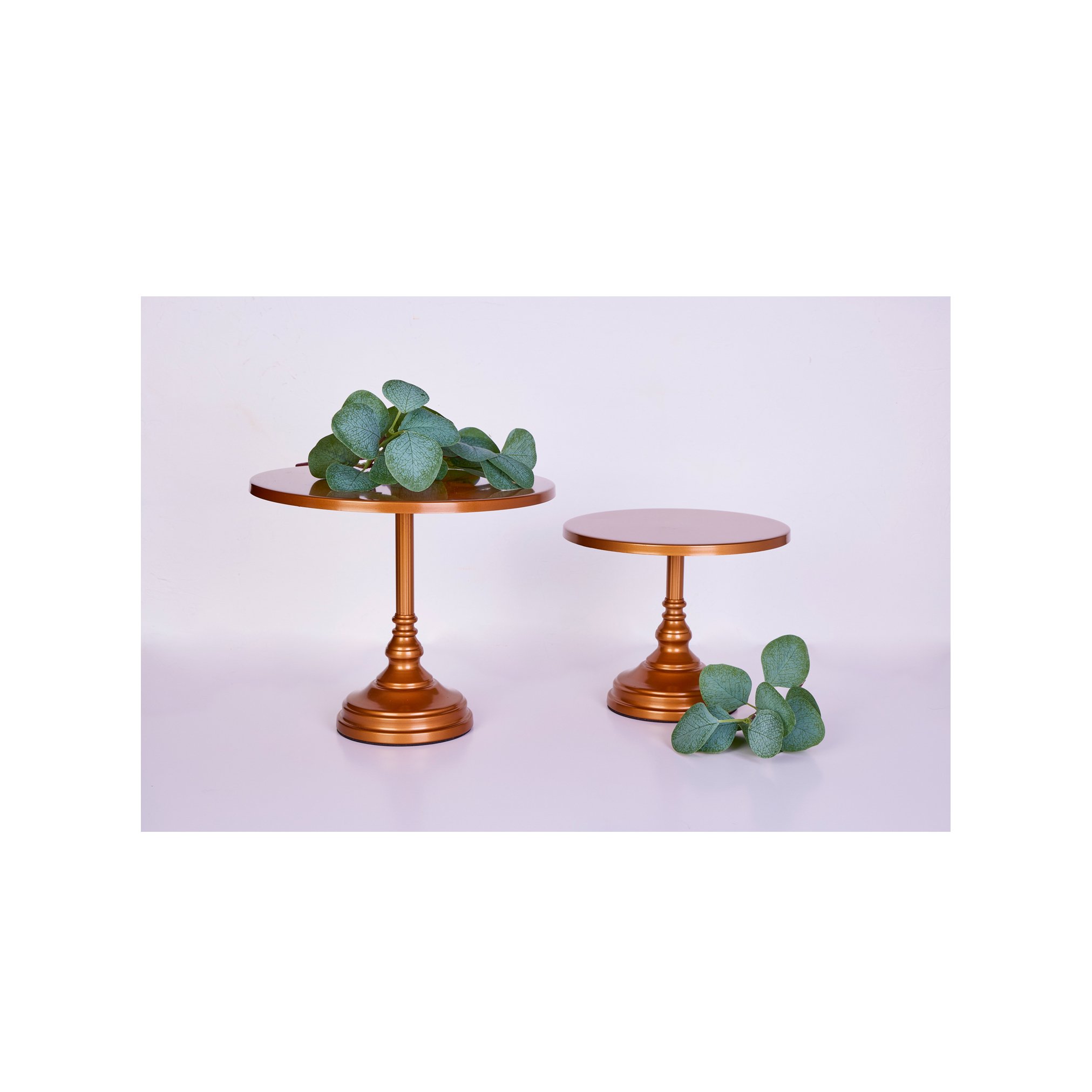 Copper 2 Cake Stands Set
