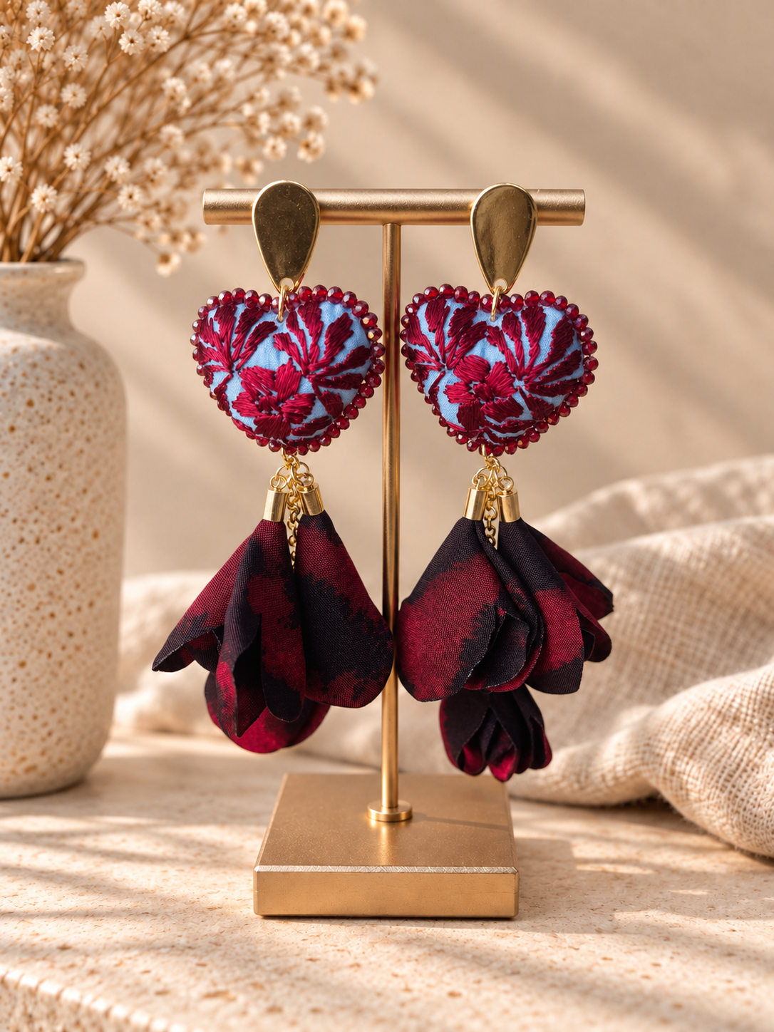 WINE CASCADE EARRINGS