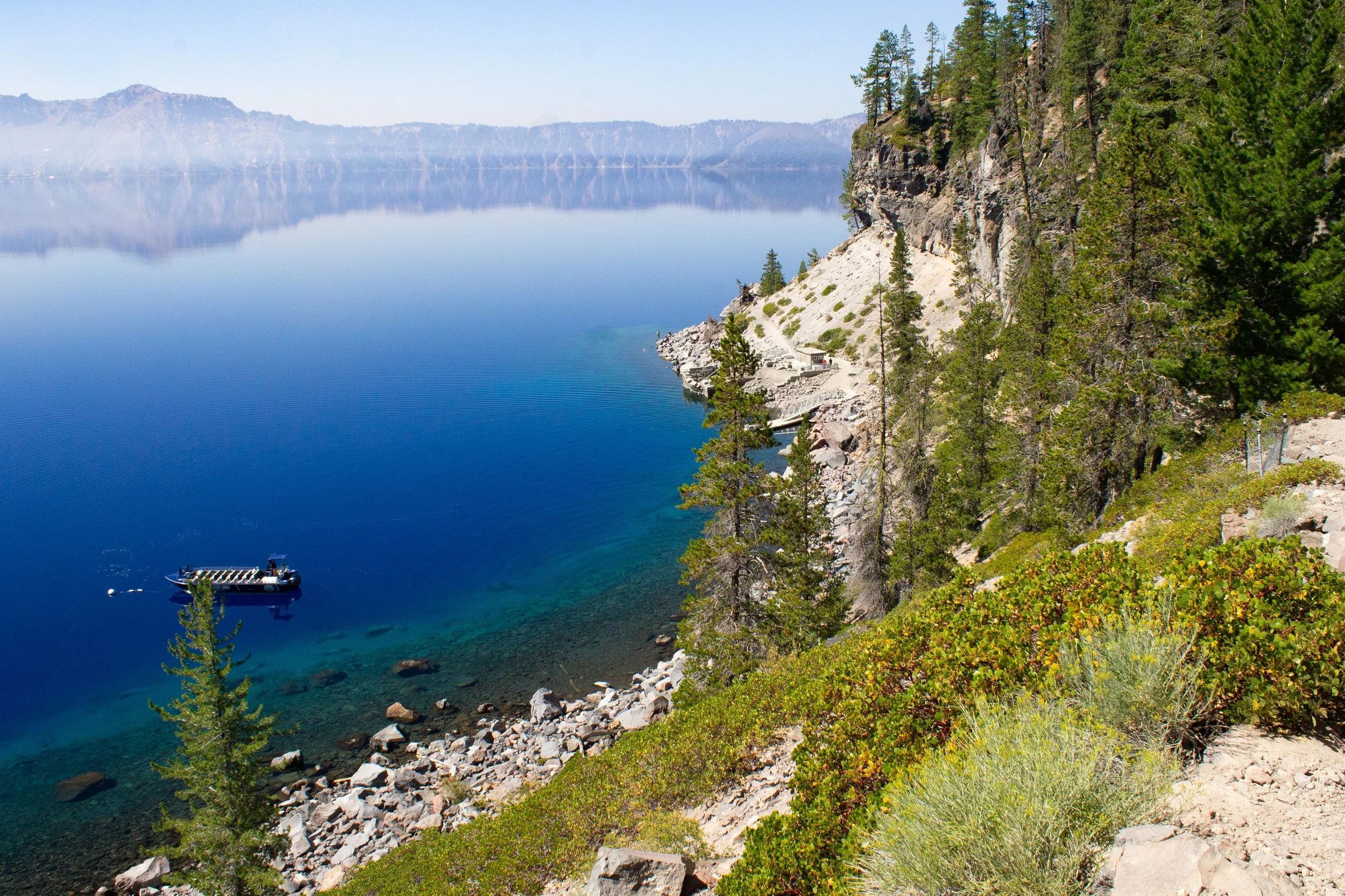Boat in Crater Lake