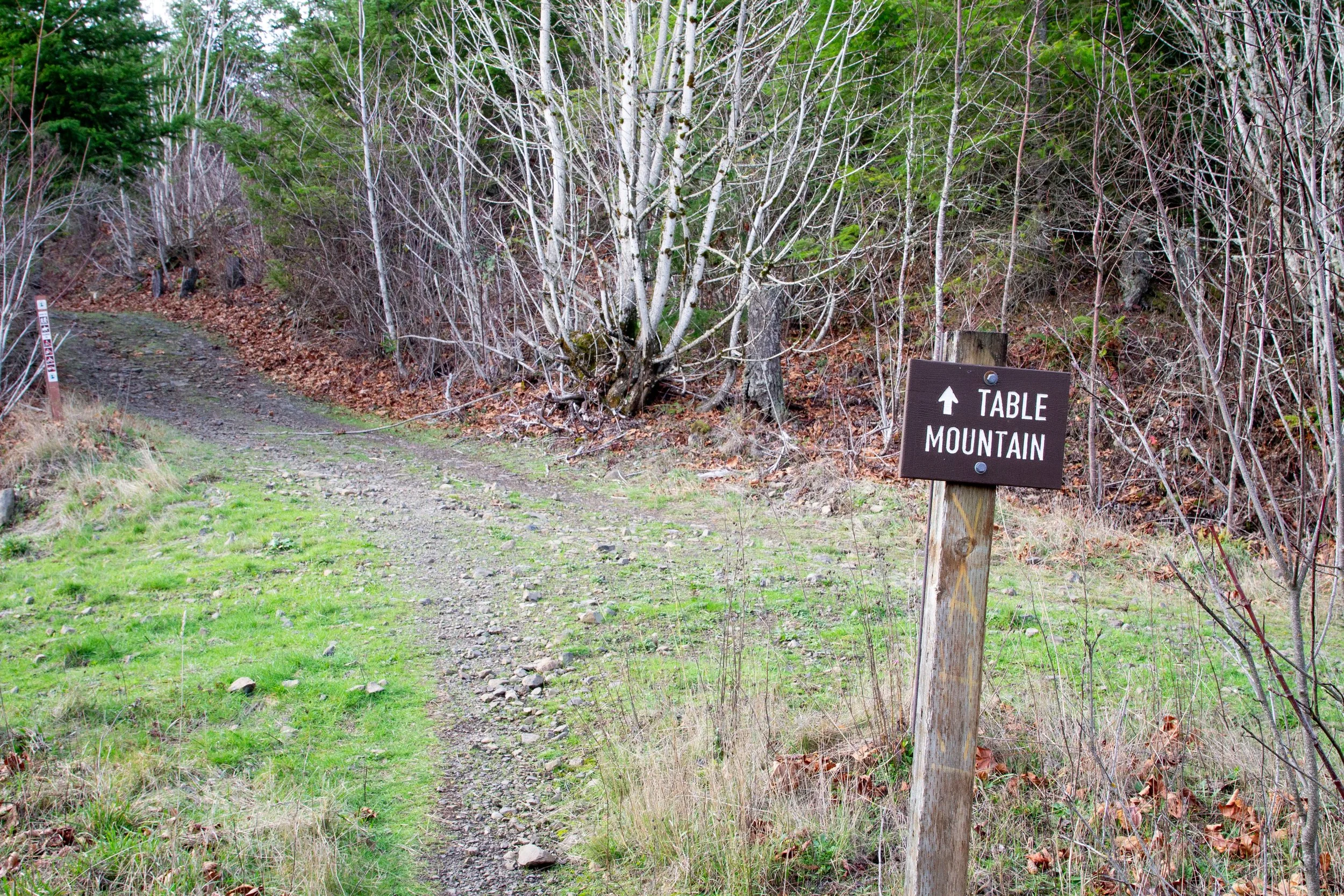 Sign points toward Table Mountain