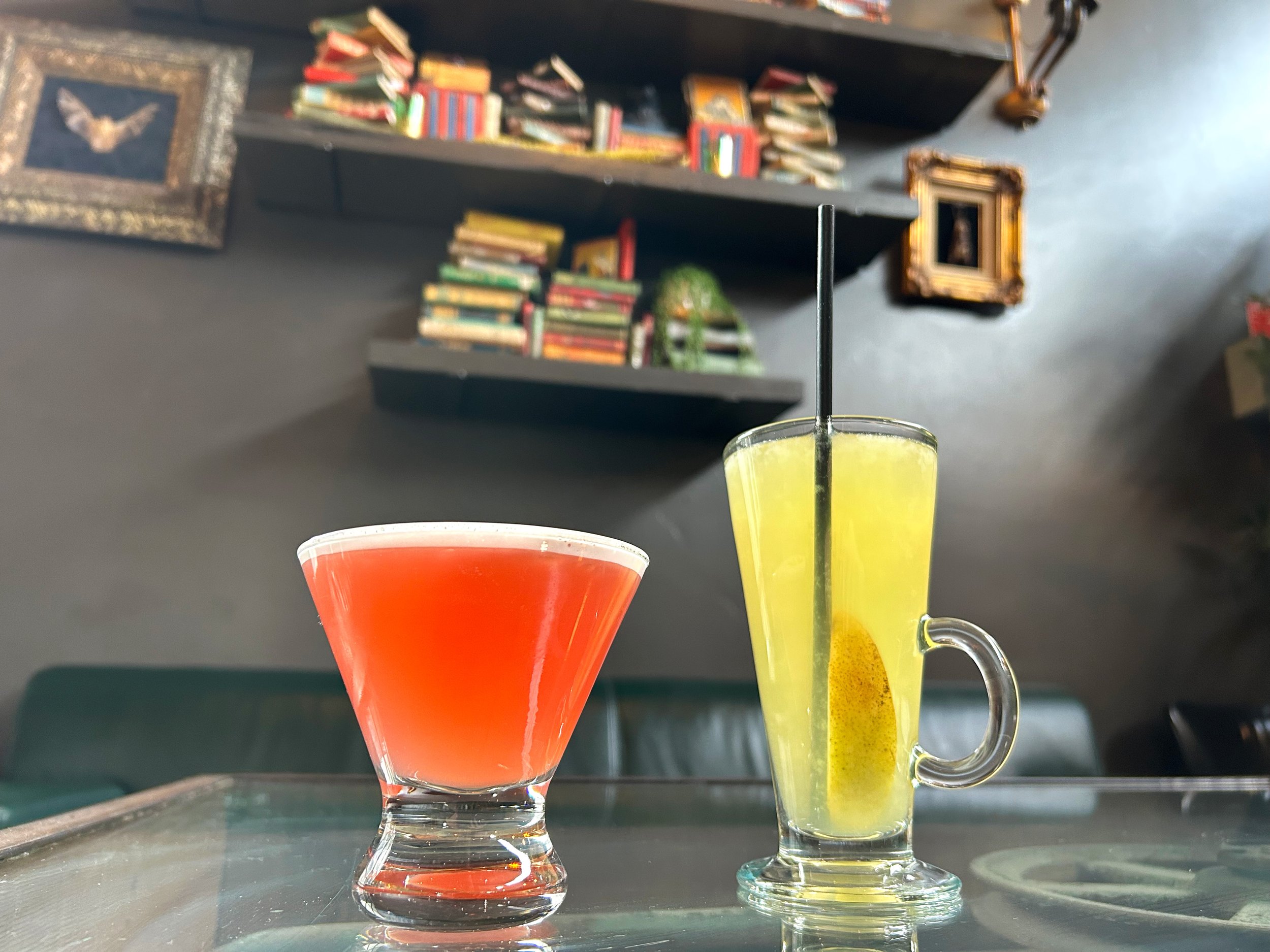Brightly colored cocktails in Dogwood